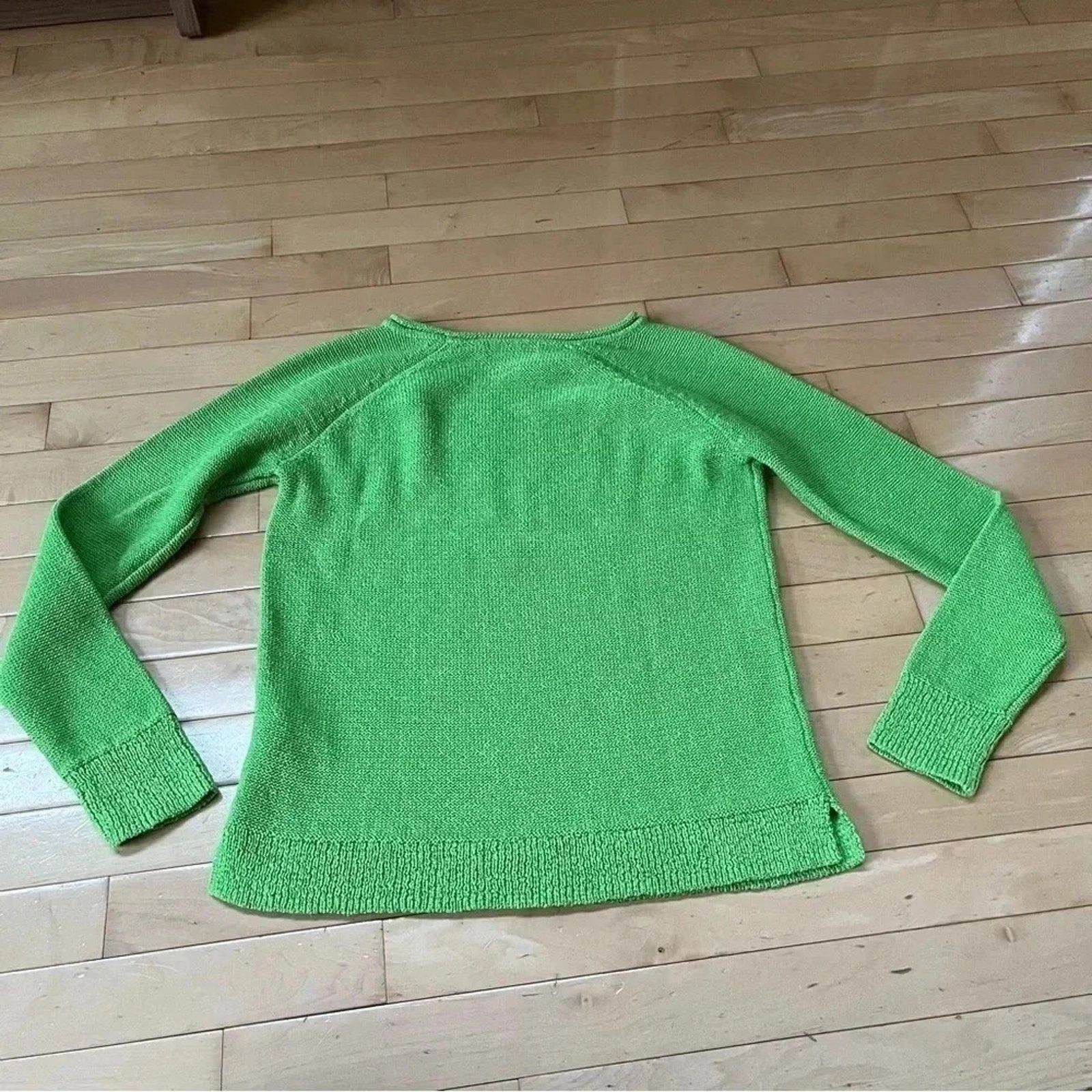 Chaps Chaps Lime Green Sweater Sz M Pullover Knit Size M / US 6-8 / IT 42-44 - 6 Thumbnail