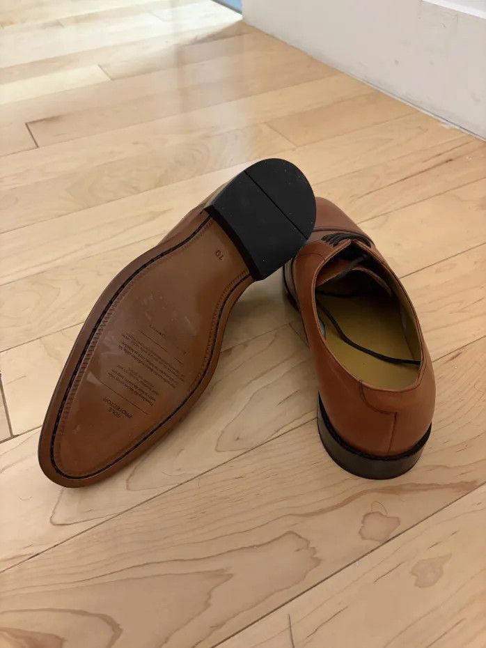 Charles Tyrwhitt Leather Oxford Cap Toe Shoes - Tan Size US 10 / EU 43 - 4 Thumbnail