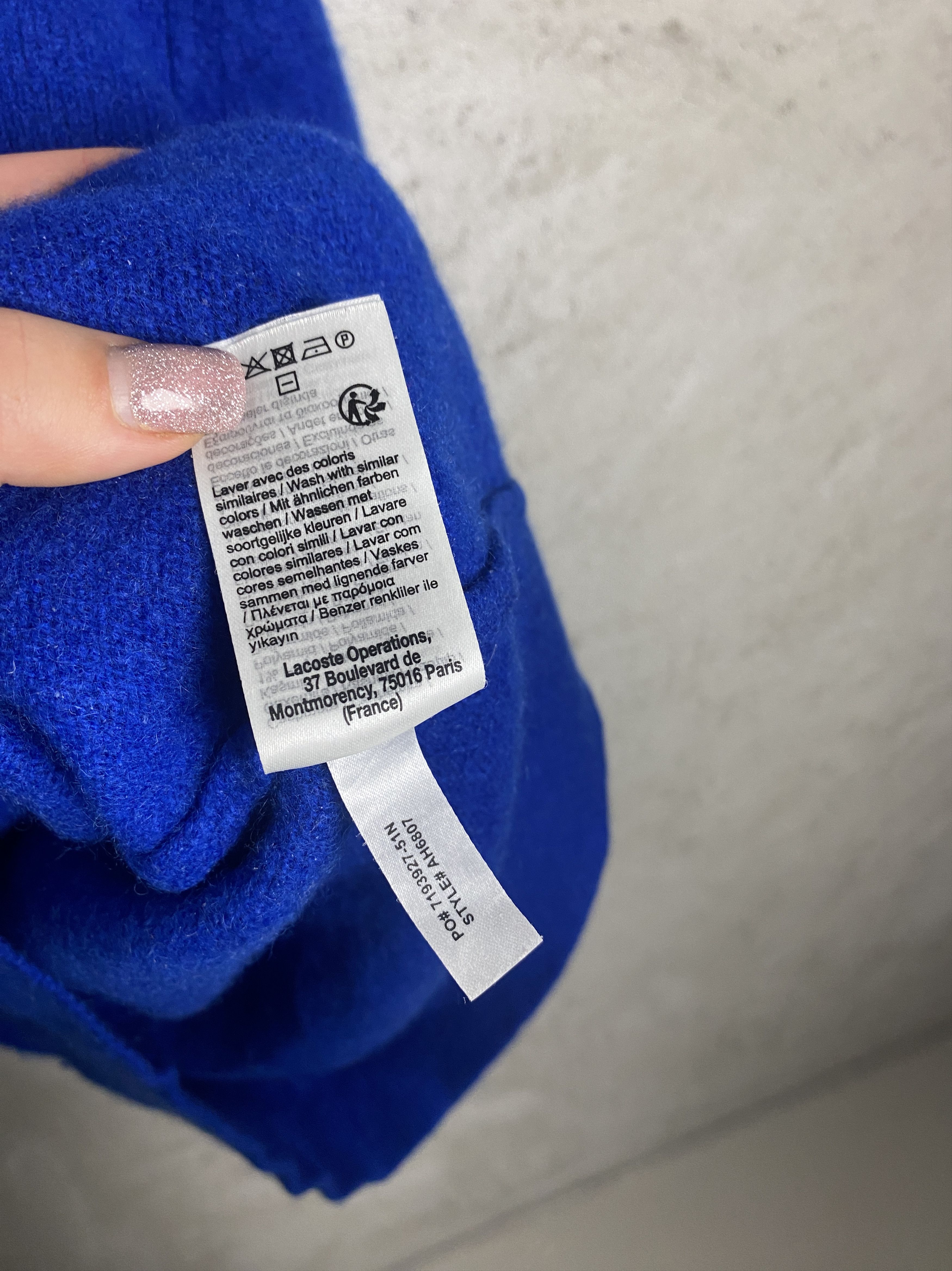 Lacoste small logo cashmere sweater knitwear