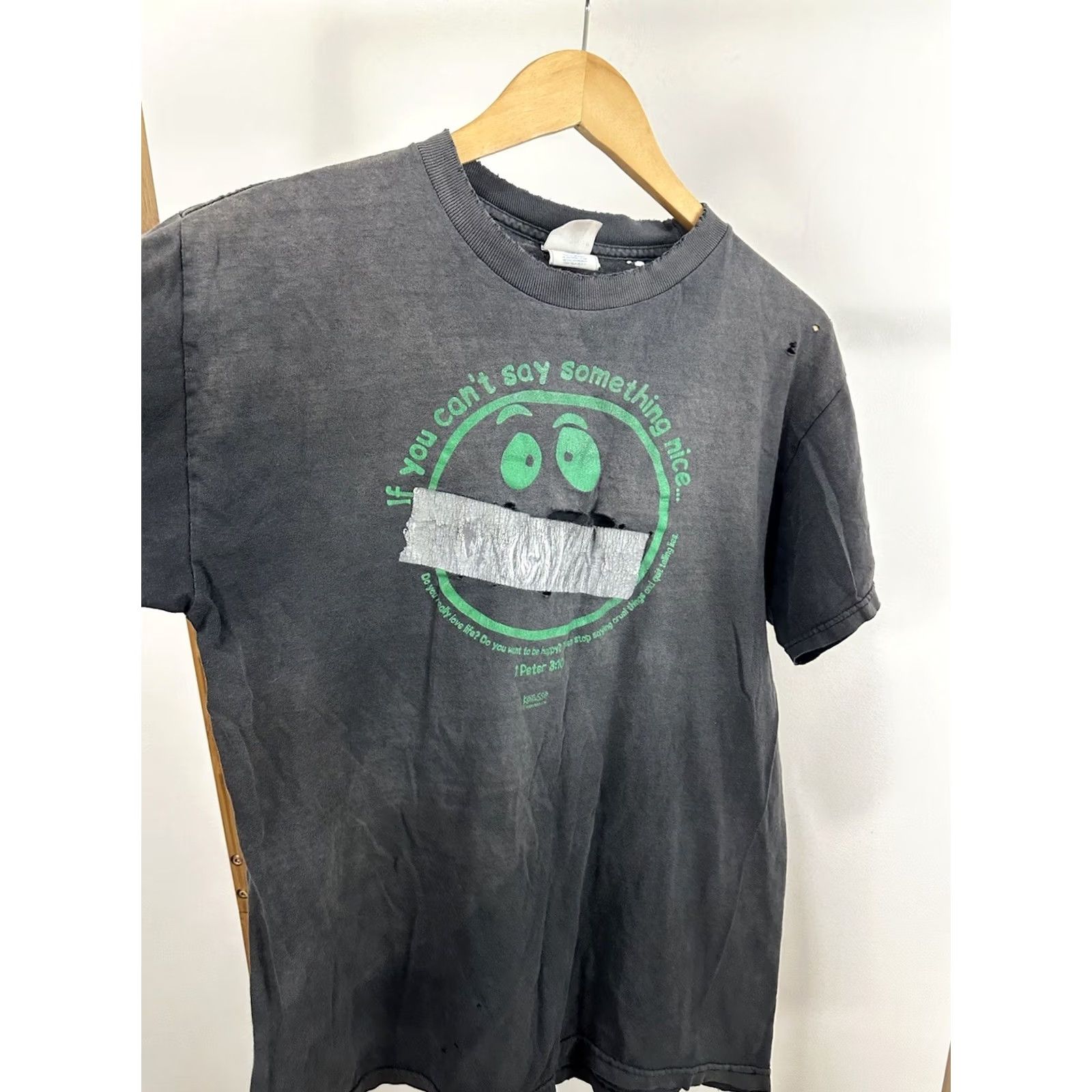 Vintage VTG Tennessee River T-Shirt M Black Jesus Christian Thrashed Distressed WIP 90s? Not Applicable Size US M / EU 48-50 / 2 - 5 Thumbnail
