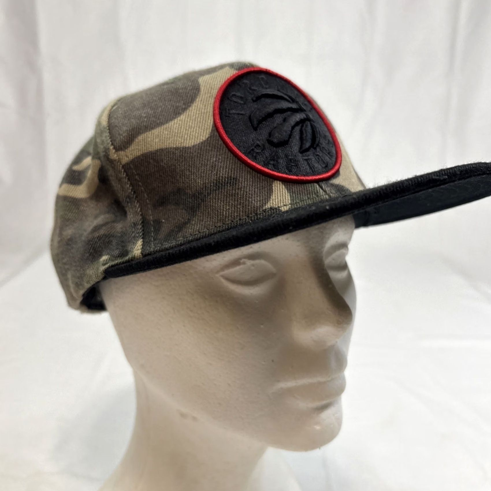 Mitchell & Ness MITCHELL & NESS NBA TORONTO RAPTORS CAMO SNAPBACK HAT Mens Adjustable Black Green CAMO nature Theme Size ONE SIZE - 2 Thumbnail