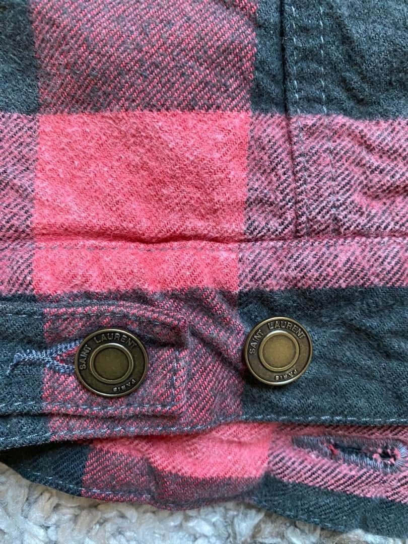 Saint Laurent Paris Saint Laurent Red Trucker Jacket Size US M / EU 48-50 / 2 - 10 Thumbnail