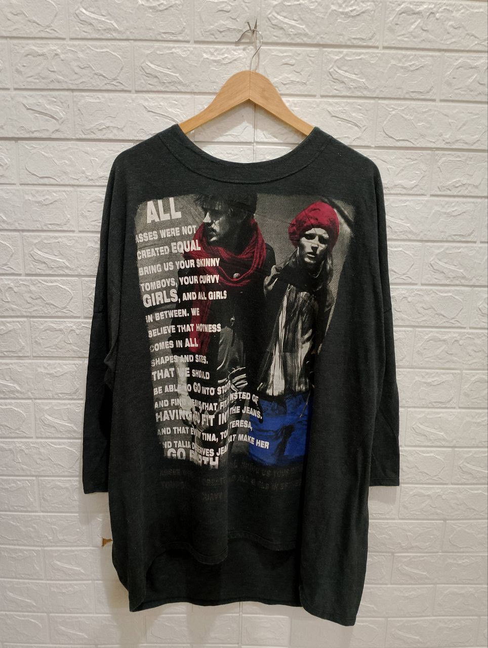 Hysteric Glamour Vintage Japan Street Big Graphic Oversize Quarter Tee Size US XXL / EU 58 / 5 - 2 Thumbnail