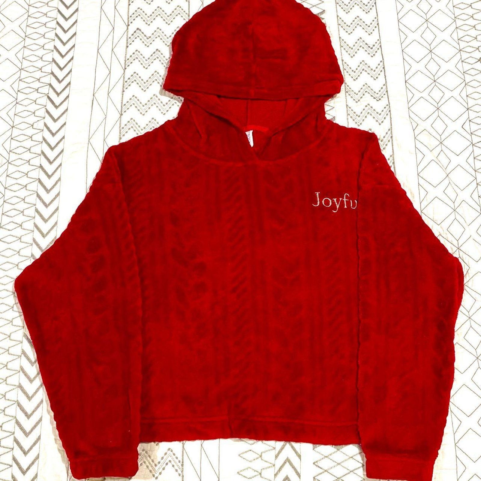 Other Joyspun Red Velour "Joyful" Pajama Set Size ONE SIZE - 2 Thumbnail