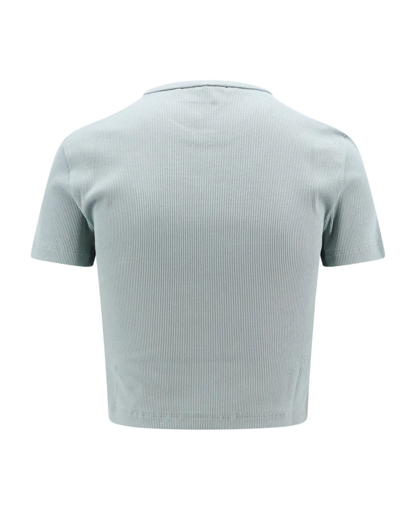 Fendi o1loc1c0126 Logo Detailed Cropped T-Shirt in Blue Size M / US 6-8 / IT 42-44 - 2 Thumbnail