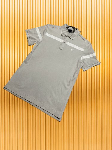 G-Star × Vintage G-STAR RAW Men M Polo Shirt Light Grey Size US M / EU 48-50 / 2 - 1 Thumbnail