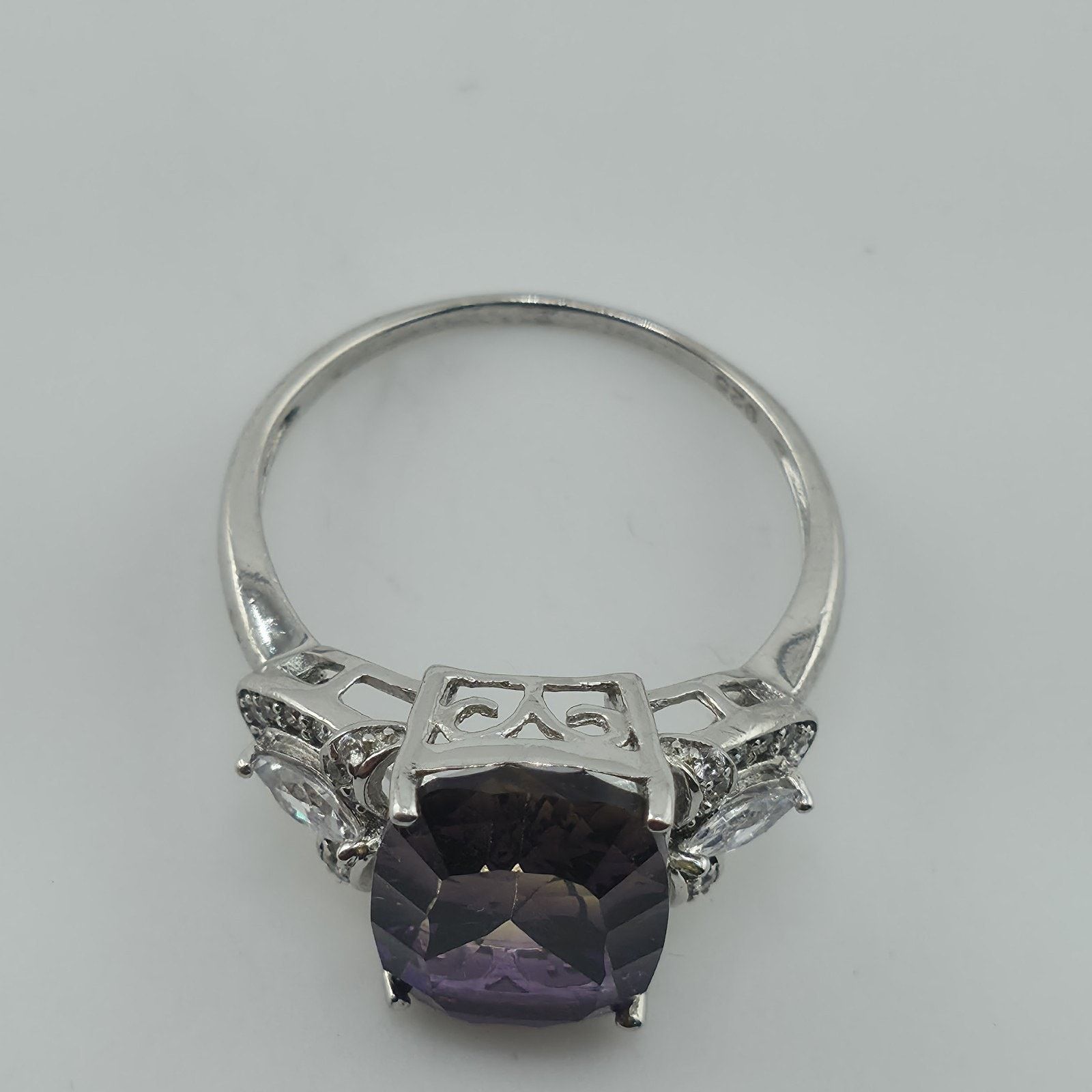 Other Sterling Silver Ametrine Ring 9.25 Cushion Purple Yellow Size ONE SIZE - 8 Thumbnail