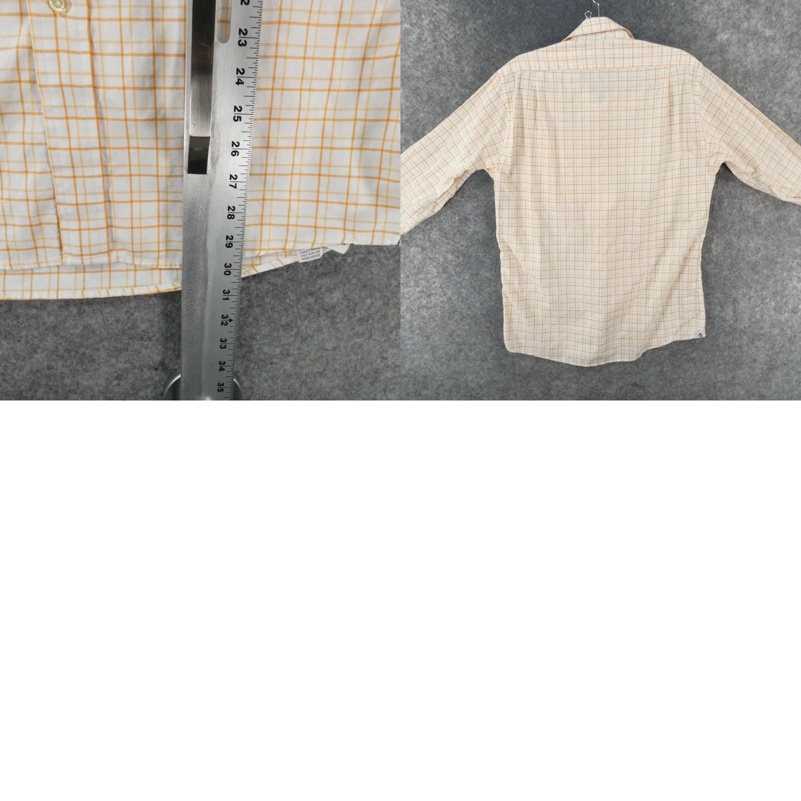 Peter Millar Peter Millar Shirt Mens Large Long Sleeve Button-Up Orange White Plaid Size US L / EU 52-54 / 3 - 9 Thumbnail