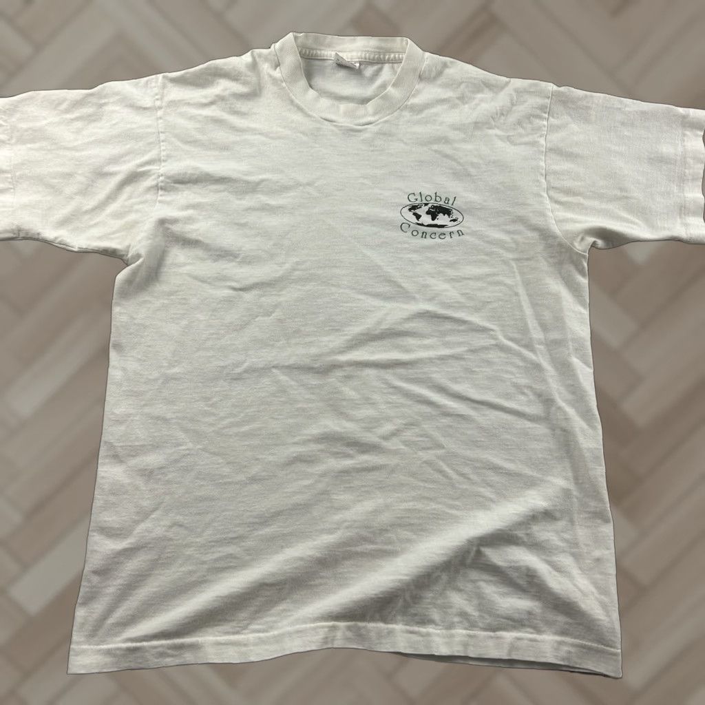 Fruit Of The Loom Vintage Fruit of the Loom T-Shirt Mens Large White Short Sleeve Shirt Old School 90s Size US L / EU 52-54 / 3 - 1 Thumbnail