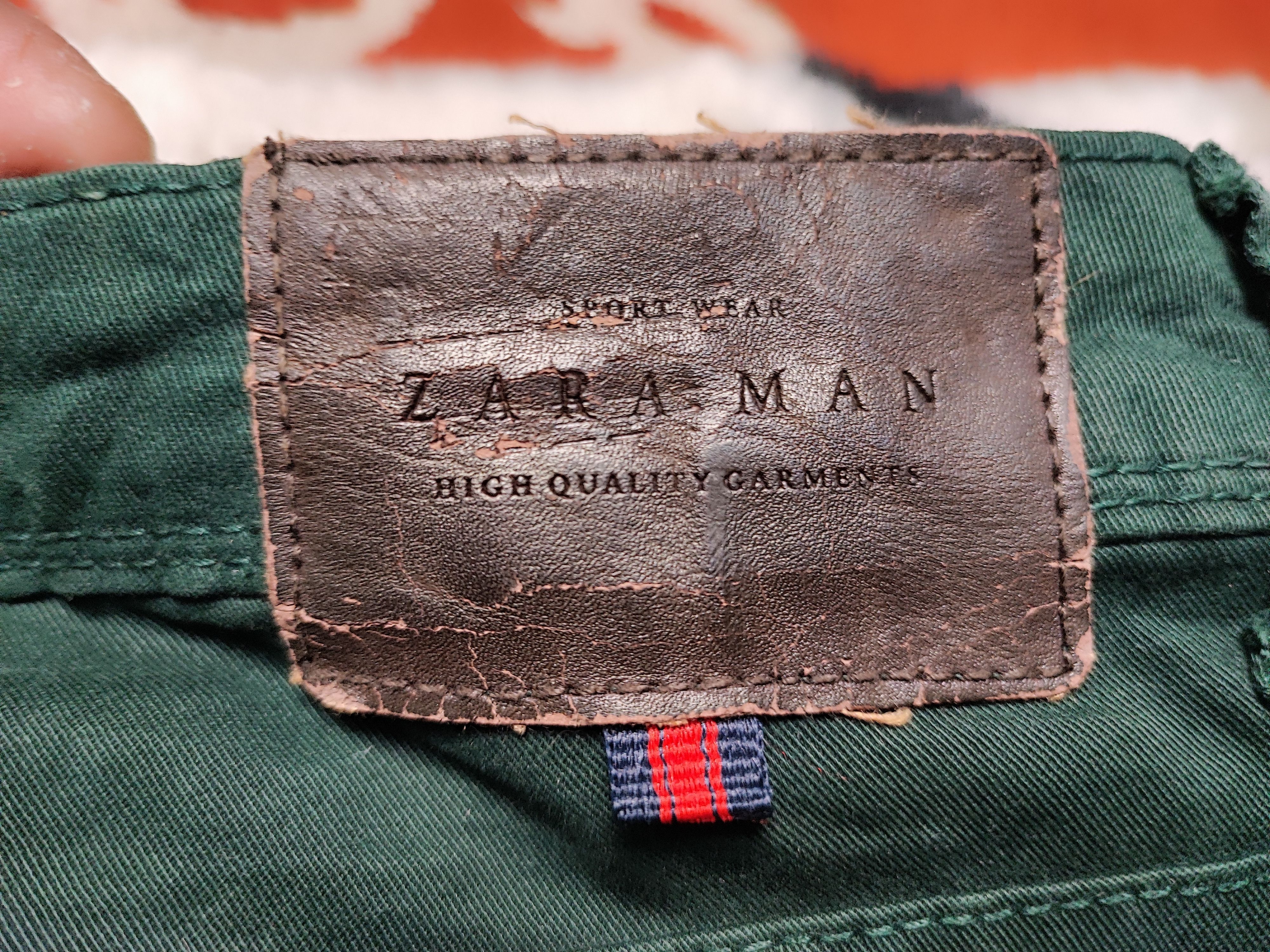 Vintage × Zara Zara Denim Distress Green Size US 35 - 12 Thumbnail