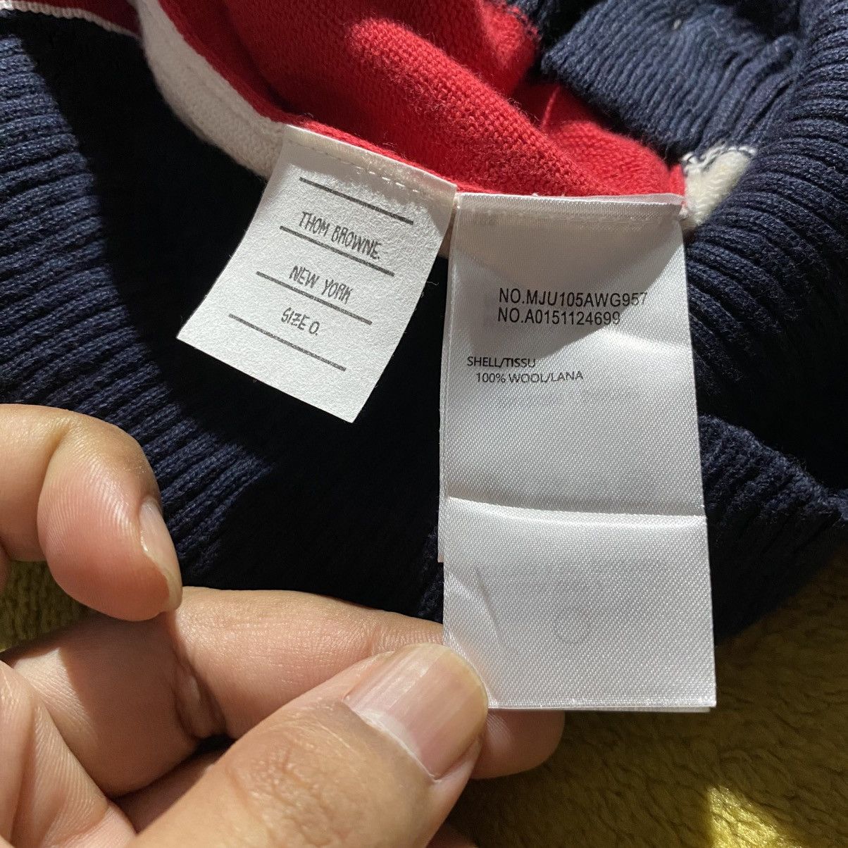 Thom Browne Thom Browne Tricolor Classic V-neck Funmix Cardigan Size XS / US 0-2 / IT 36-38 - 9 Thumbnail