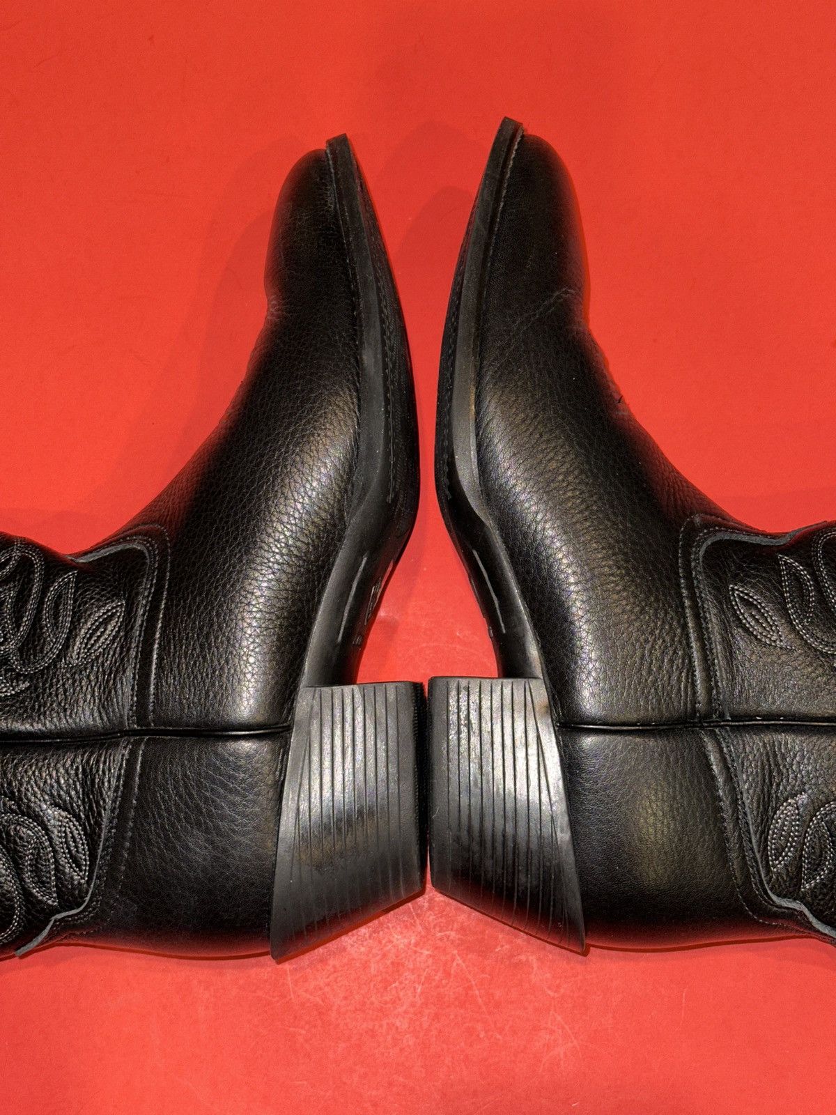 Ariat Ariat Heritage Western Deertan Blk Leather Cowboy Boots 10C Size US 10 / IT 40 - 5 Thumbnail