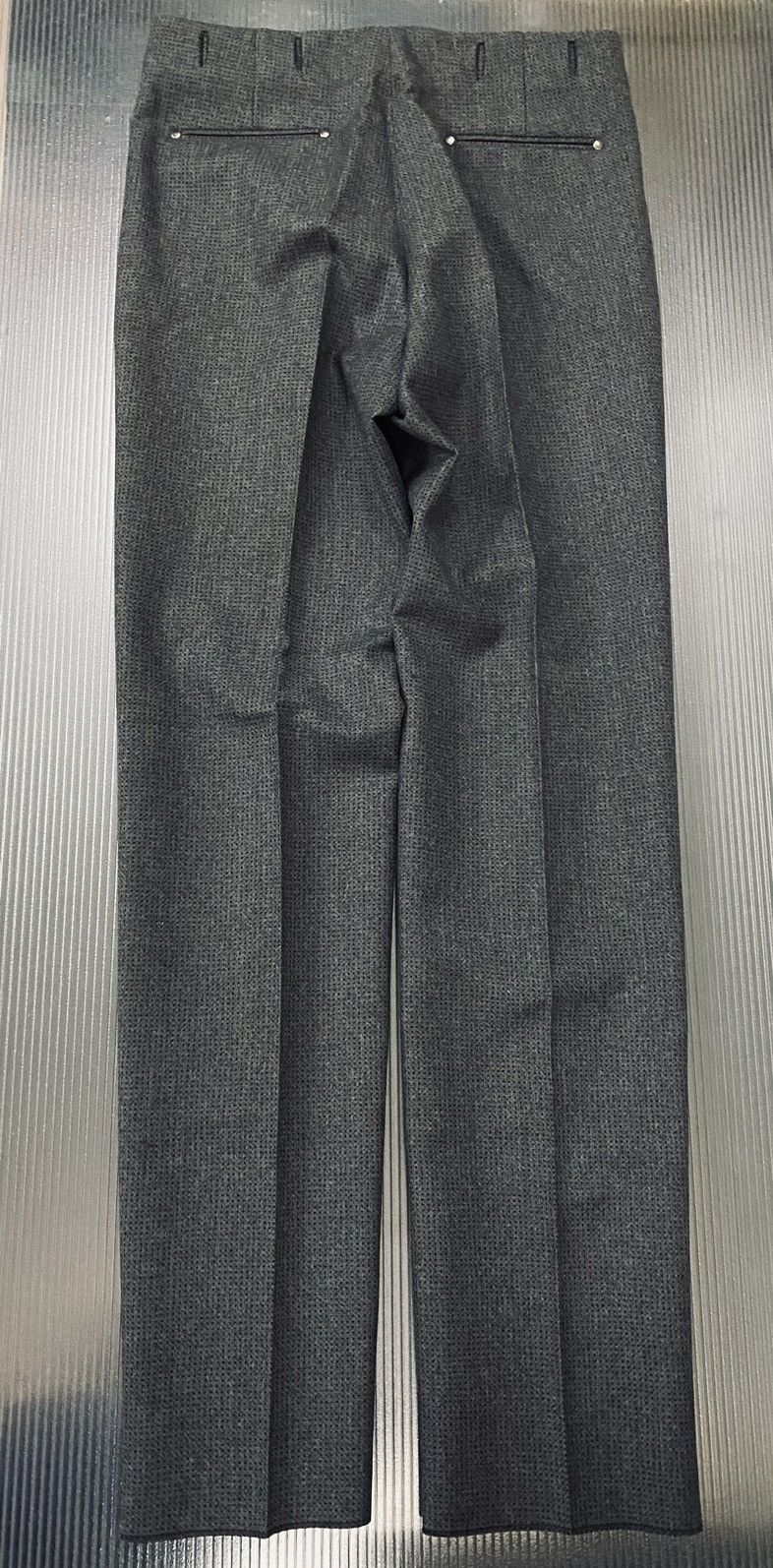 Maison Margiela MM 10 🇮🇹 grey blue dotted felt wool showtime slacks 36 NWT Size US 36 / EU 52 - 6 Thumbnail