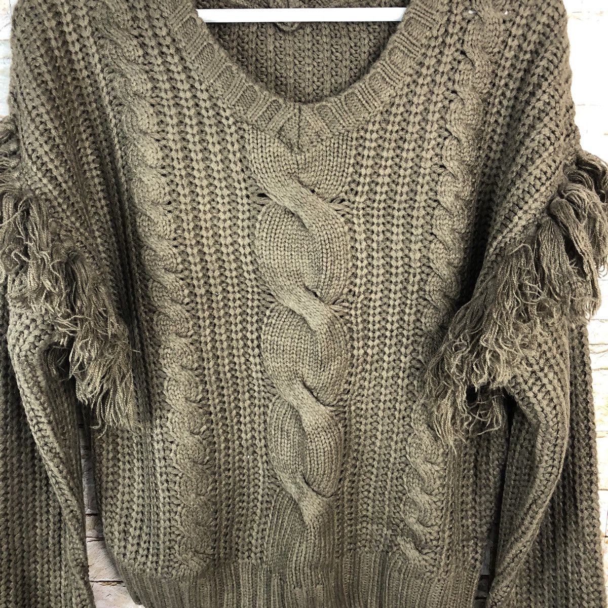 Aran Isles Knitwear × Homespun Knitwear × Japanese Brand Riche Glamour Brown cable Knitwear #A1106 Size M / US 6-8 / IT 42-44 - 9 Thumbnail