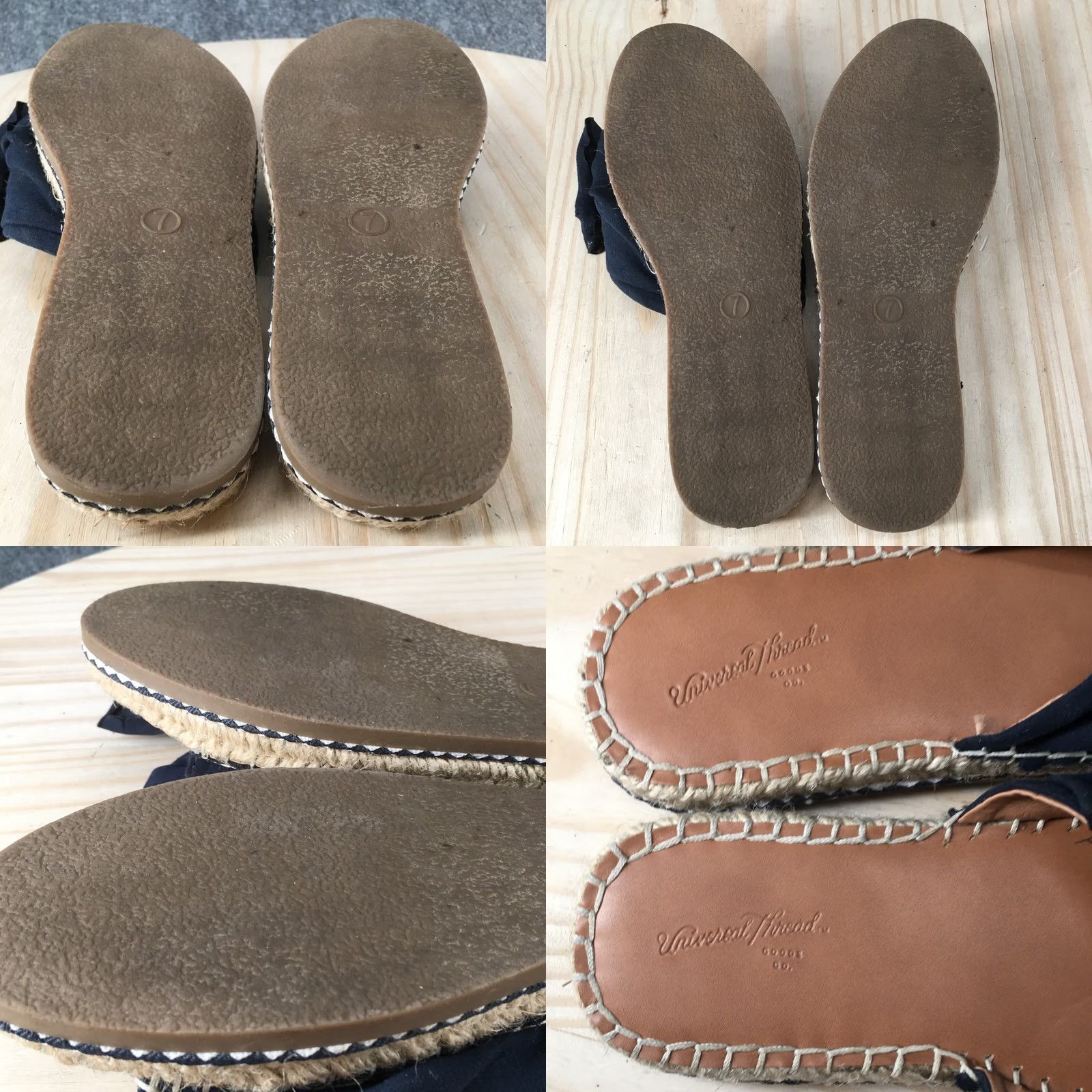 Vintage Universal Thread Sandals Womens 7 Slides Slip On Flat Blue Fabric Casual Size US 7 / IT 37 - 8 Thumbnail
