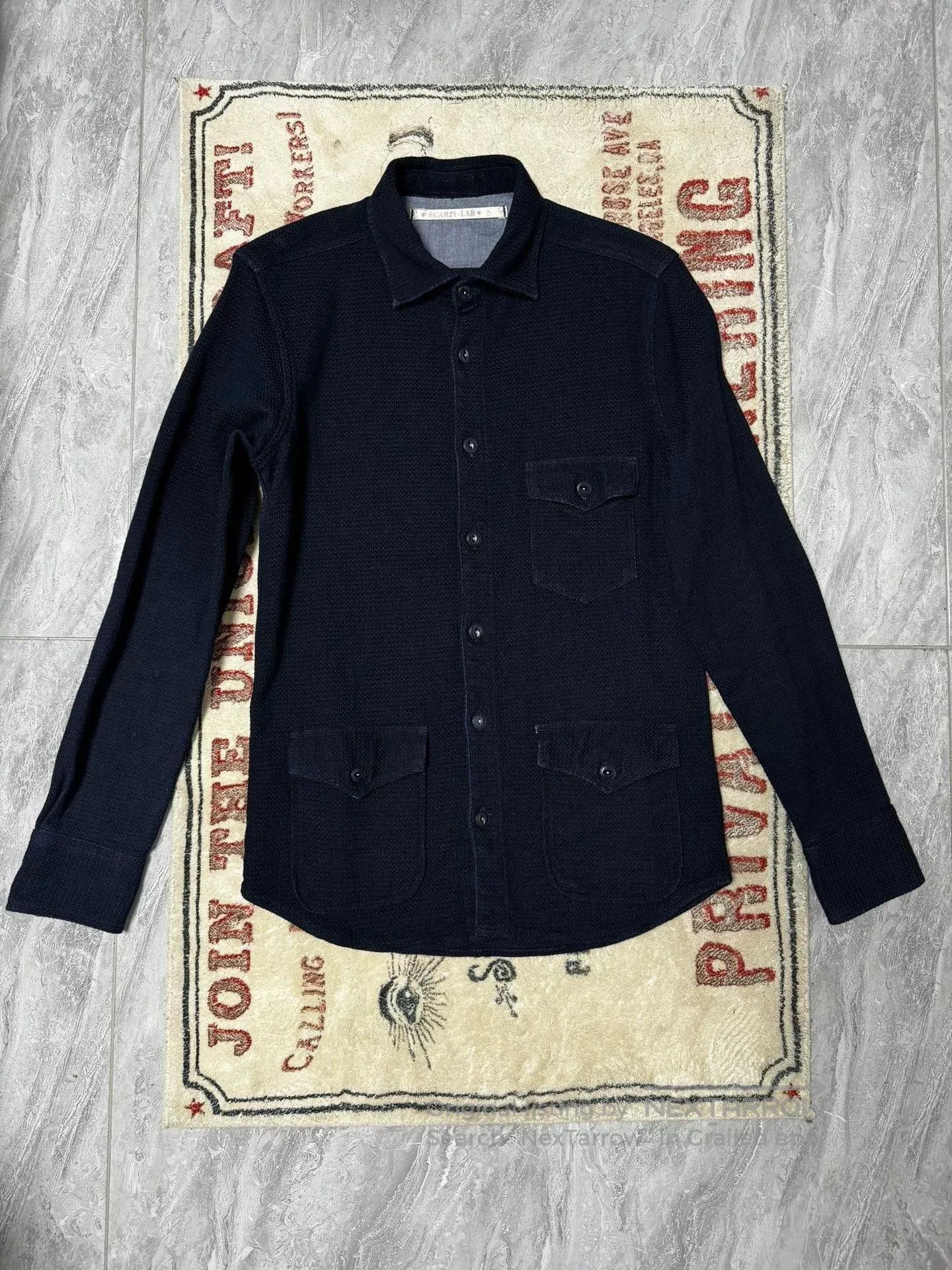 Scarti-Lab Scarti Lab Indigo Sashiko Shirt Jacket. Size US S / EU 44-46 / 1 - 1 Thumbnail