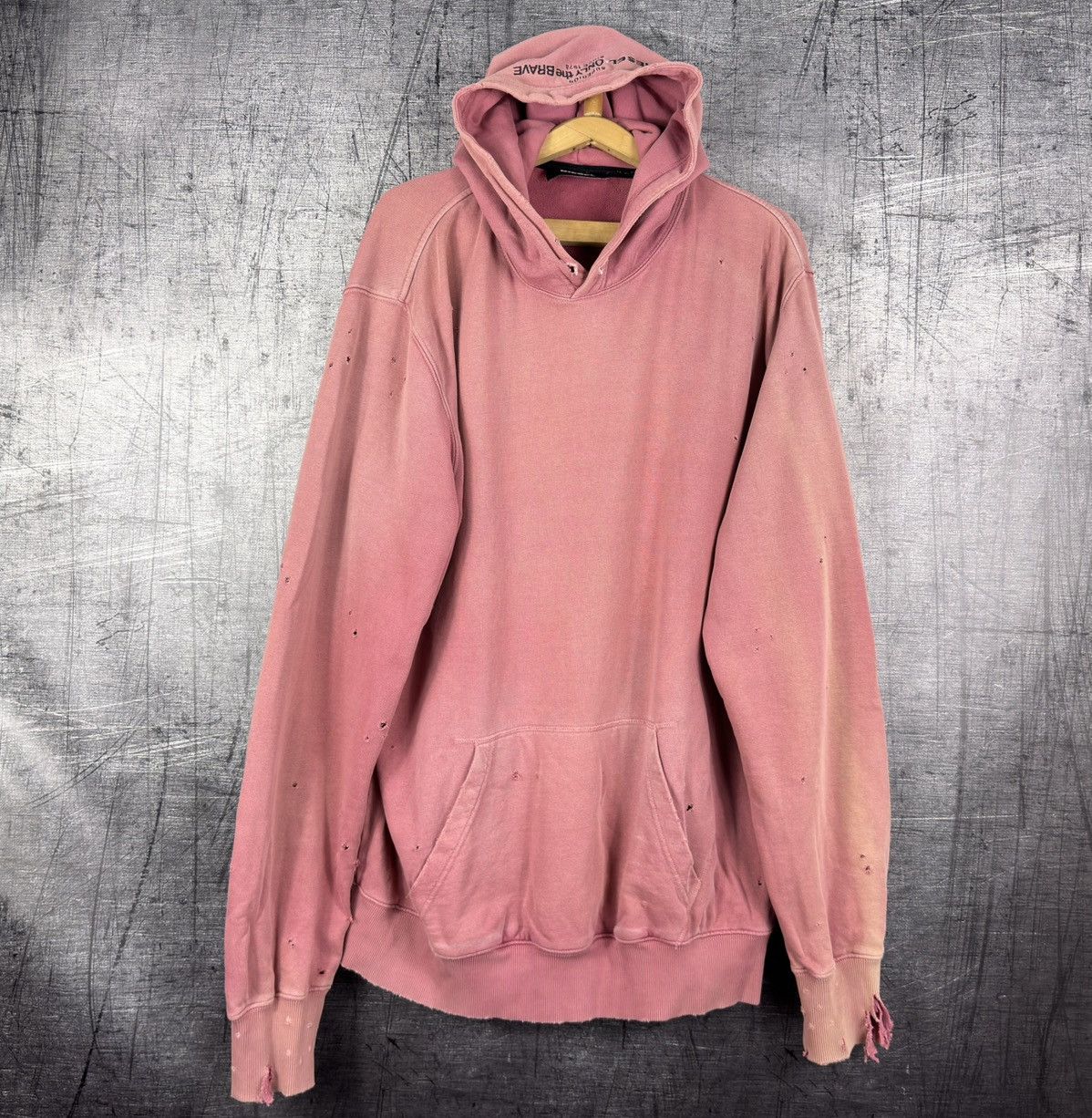 Diesel Diesel distressed sun faded pink hoodie avant garde Y2K Size US XL / EU 56 / 4 - 2 Thumbnail