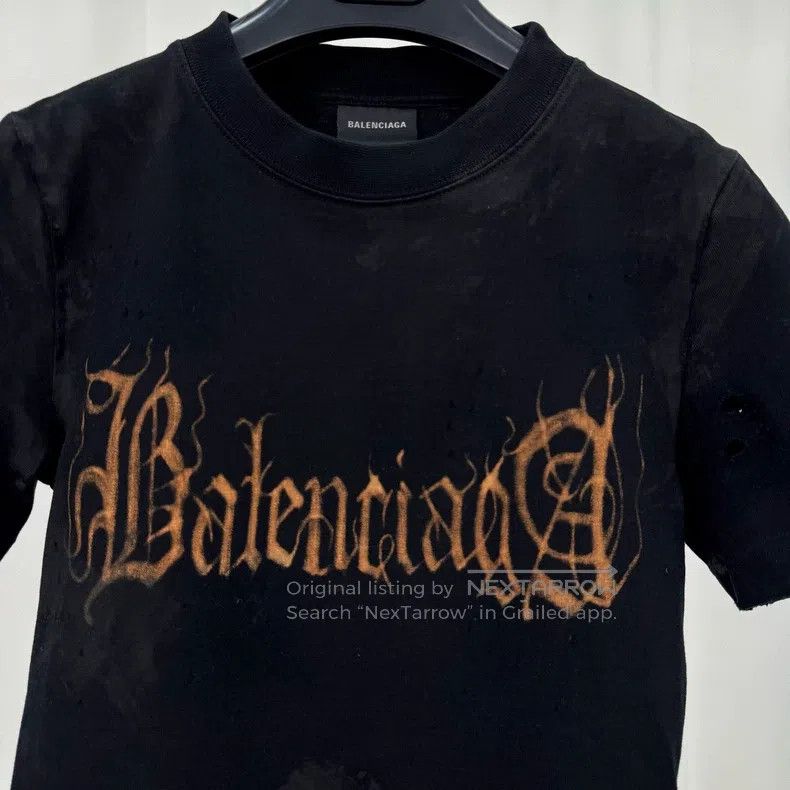 Balenciaga Balenciaga Mud-dyed Sanskrit letter printed short sleeves Size US M / EU 48-50 / 2 - 6 Thumbnail