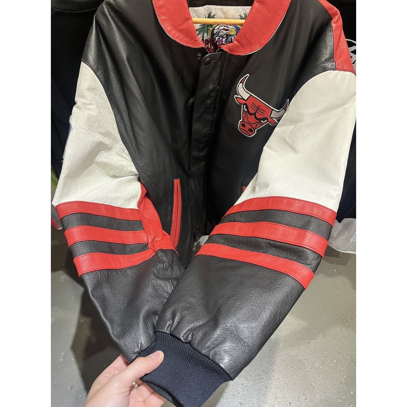 Jeff Hamilton 90s Chicago Bulls Leather Jacket XL