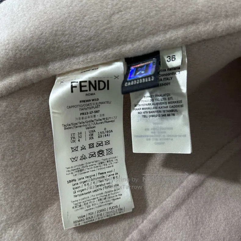 Fendi Fendi Fox Fur Trimmed Cloak Long Coat Size XXS / US 00 / IT 34 - 5 Thumbnail