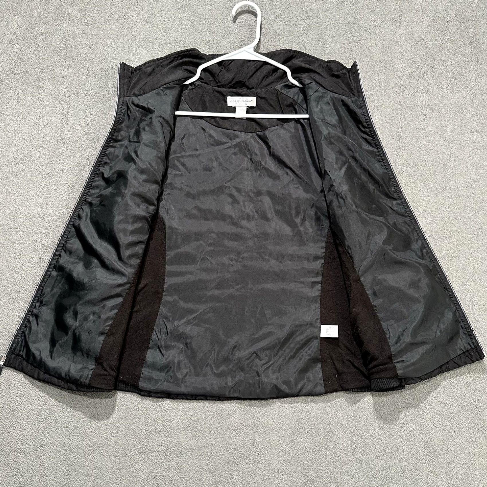 Vintage Christopher & Banks Vest Womens Large Black Quilted Sleeveless Full Zip Outdoor Size L / US 10 / IT 46 - 3 Thumbnail