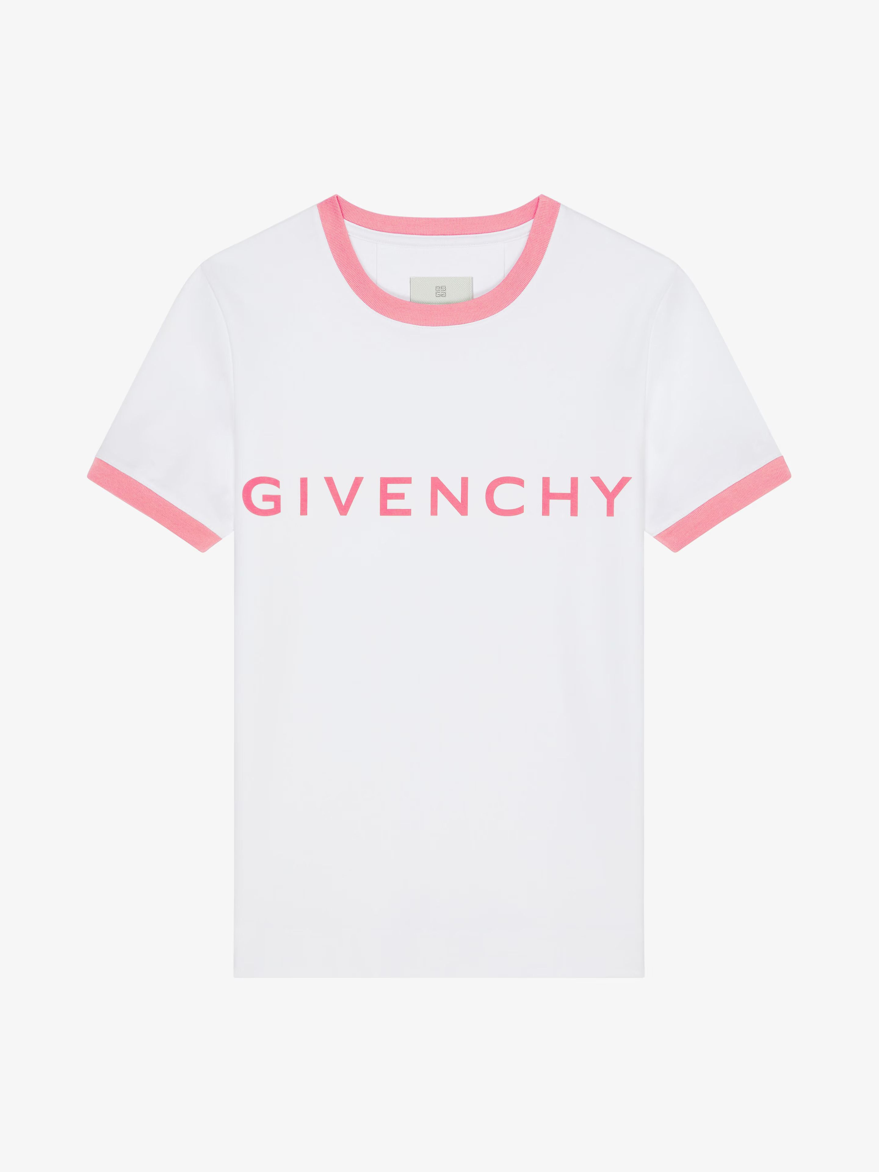 Givenchy o1srvl11e0725 Logo-Print Stretch-Cotton T-Shirt in White Size M / US 6-8 / IT 42-44 - 1 Preview