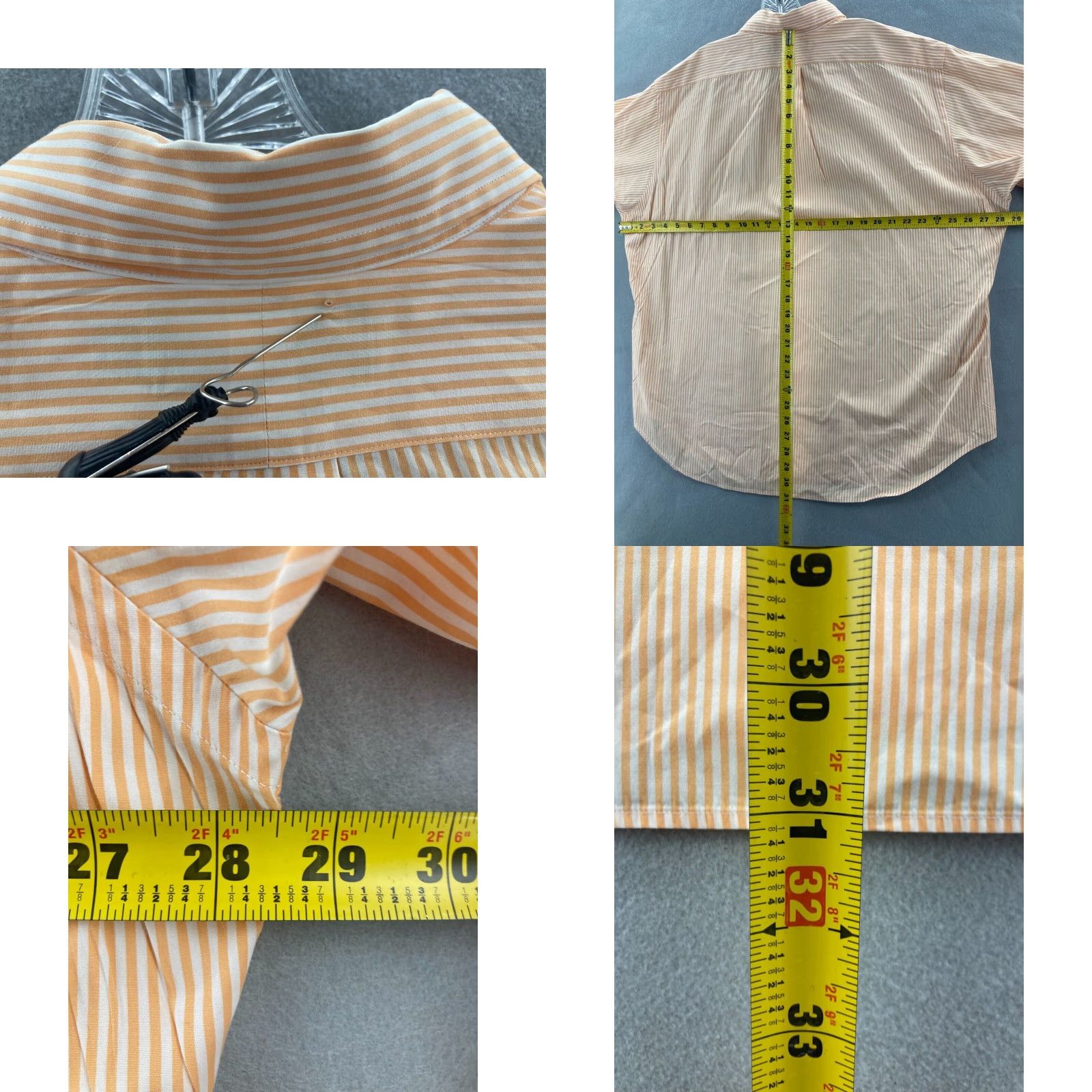 Ralph Lauren Vintage Ralph Lauren Shirt Mens 17.5 Long Sleeve Button Up Striped Orange 90s Classic Preppy Size US XL / EU 56 / 4 - 8 Thumbnail