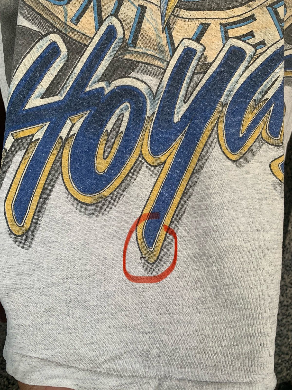 Vintage Vintage 90s University Of Georgetown Hoyas T shirt Size US L / EU 52-54 / 3 - 4 Thumbnail