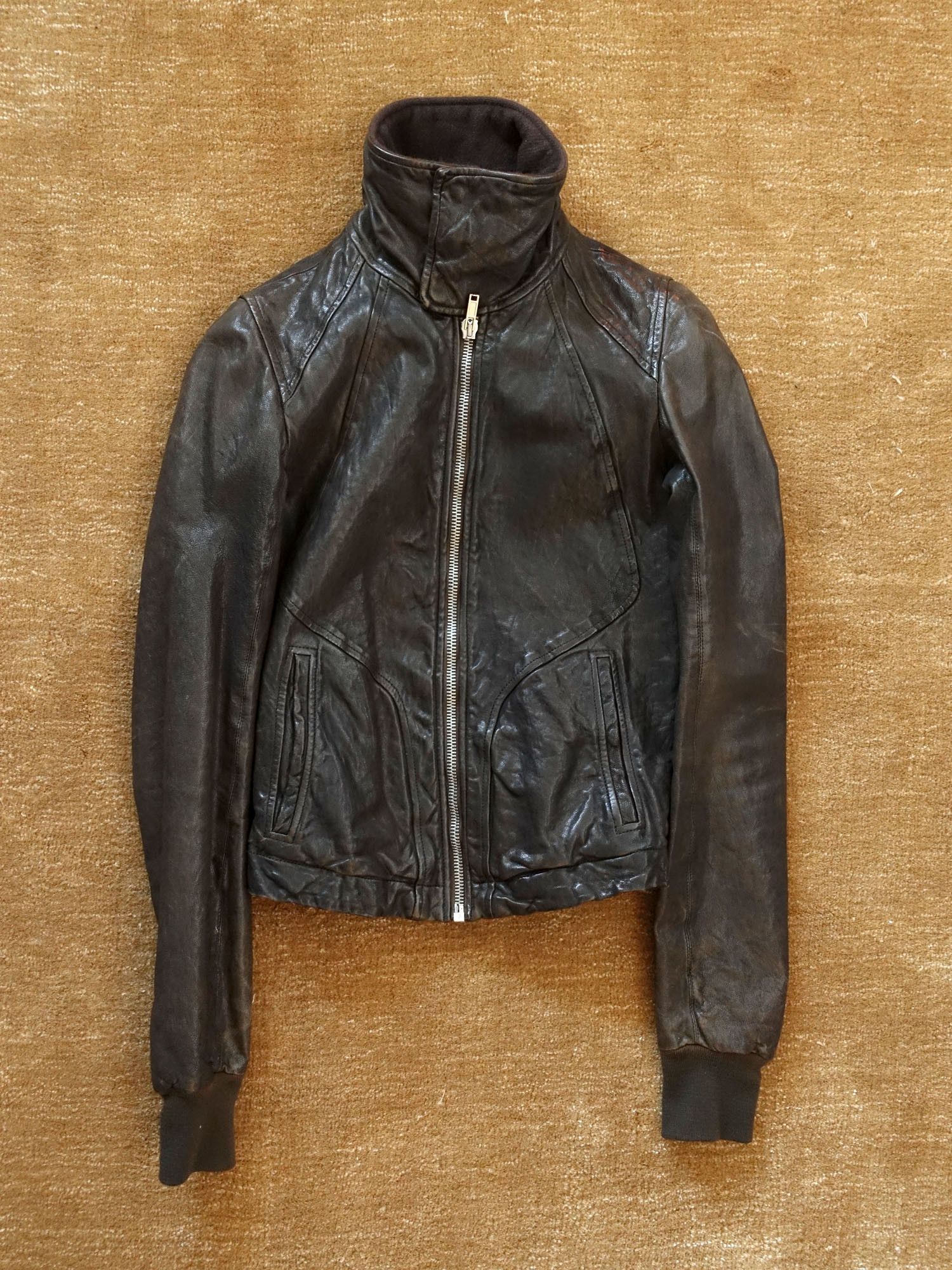 Rick Owens Olmar & Mirta Intarsia Leather Jacket Size US XS / EU 42 / 0 - 2 Thumbnail