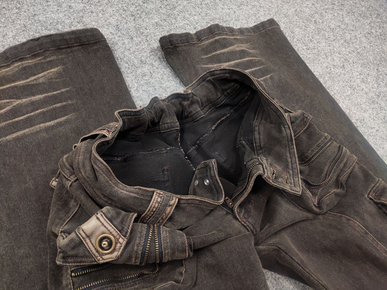 Le Grande Bleu (L.G.B.) Flowers Birds Market Pocket Bootcut Denim Jeans Vintage Size 30" / US 8 / IT 44 - 14 Thumbnail
