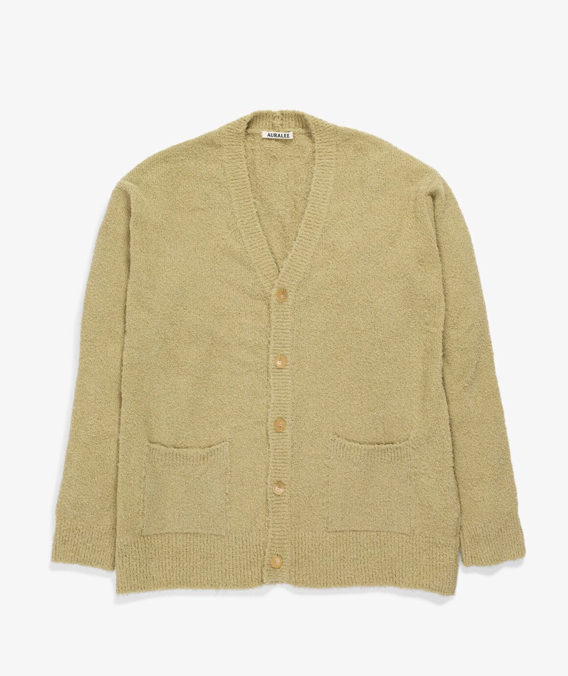 トップス AURALEE SHAGGY KNIT CARDIGAN Auralee Cotton Linen Cut Shaggy Knit Cardigan | Garmentory