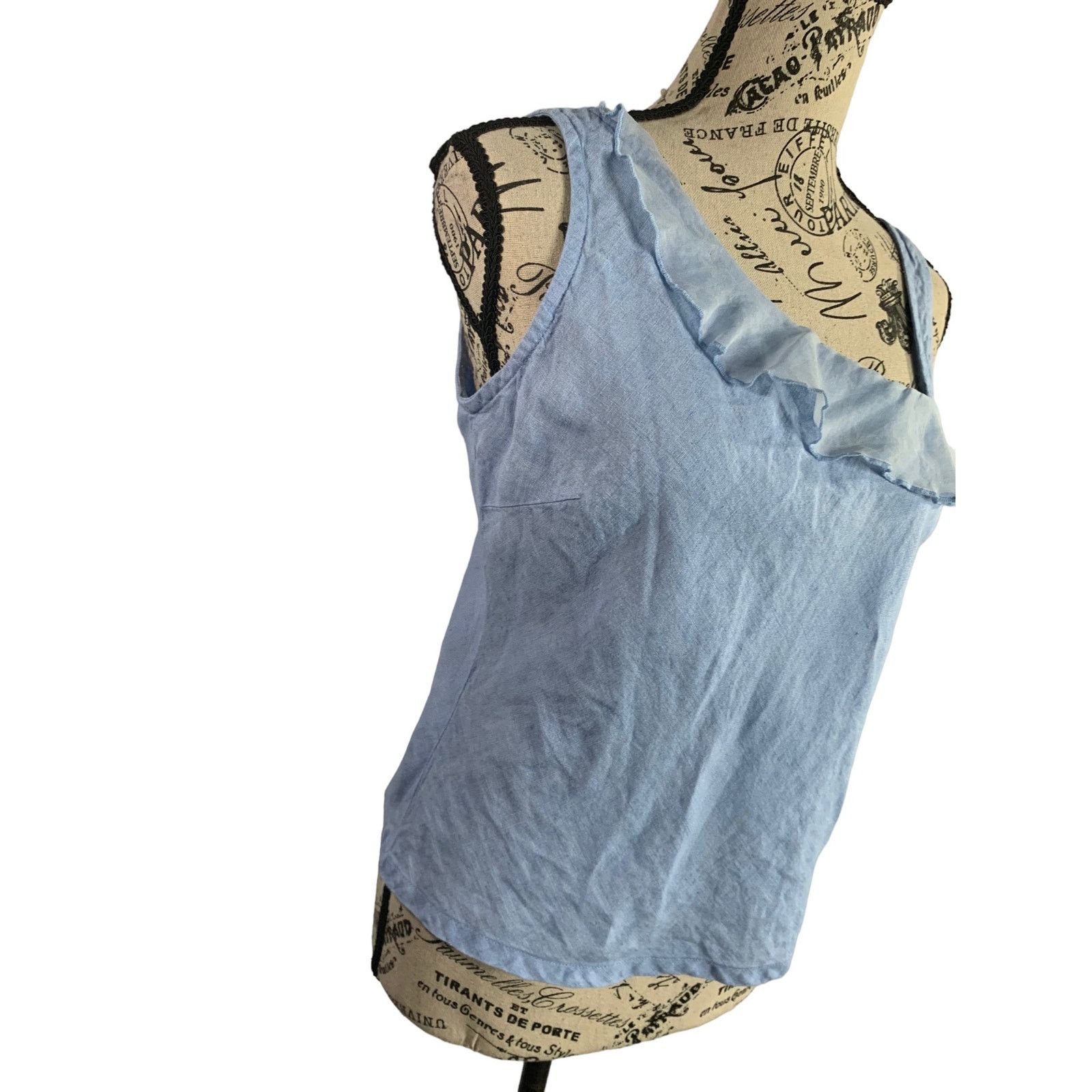 Willi Smith Willi Smith Tank Top 100% Linen Side Zip Women's size small Size S / US 4 / IT 40 - 3 Thumbnail