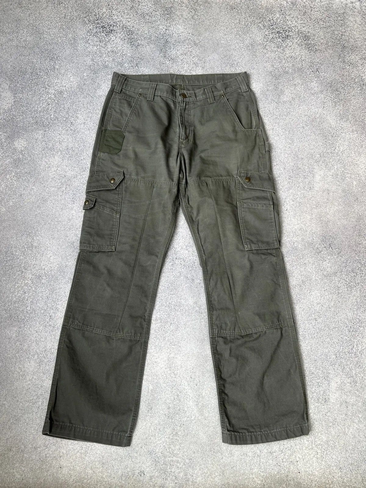 Carhartt × Vintage Vintage CARHARTT RELAXED RIPSTOP CARGO DOUBLE KNEE PANTS Size US 34 / EU 50 - 2 Thumbnail