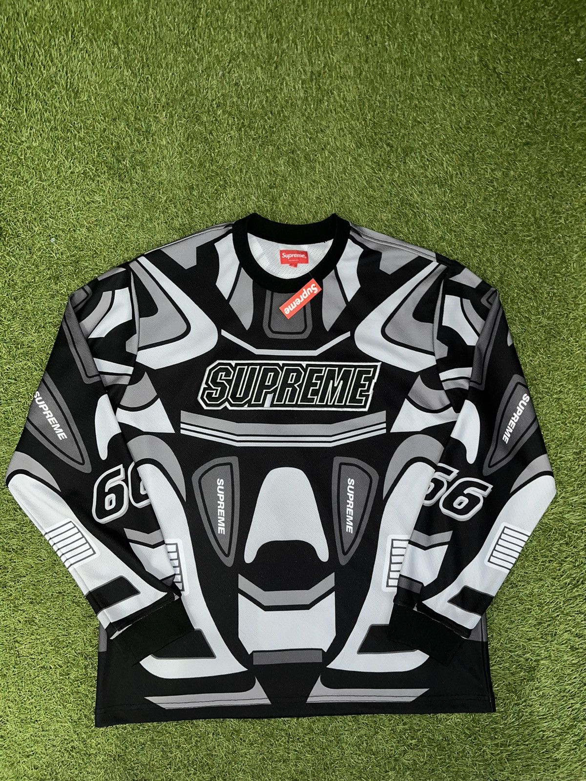 image of Supreme Moto Jersey in Black, Men's (Size Medium)