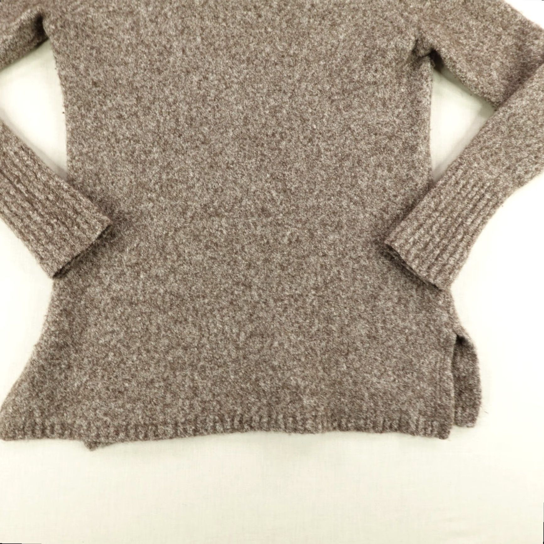 Athleta VINTAGE Athleta Sweater Shirt Women Medium Brown Knit Merino Wool Yak Hair Pullover 90s Theme Mens Womens Size M / US 6-8 / IT 42-44 - 3 Thumbnail