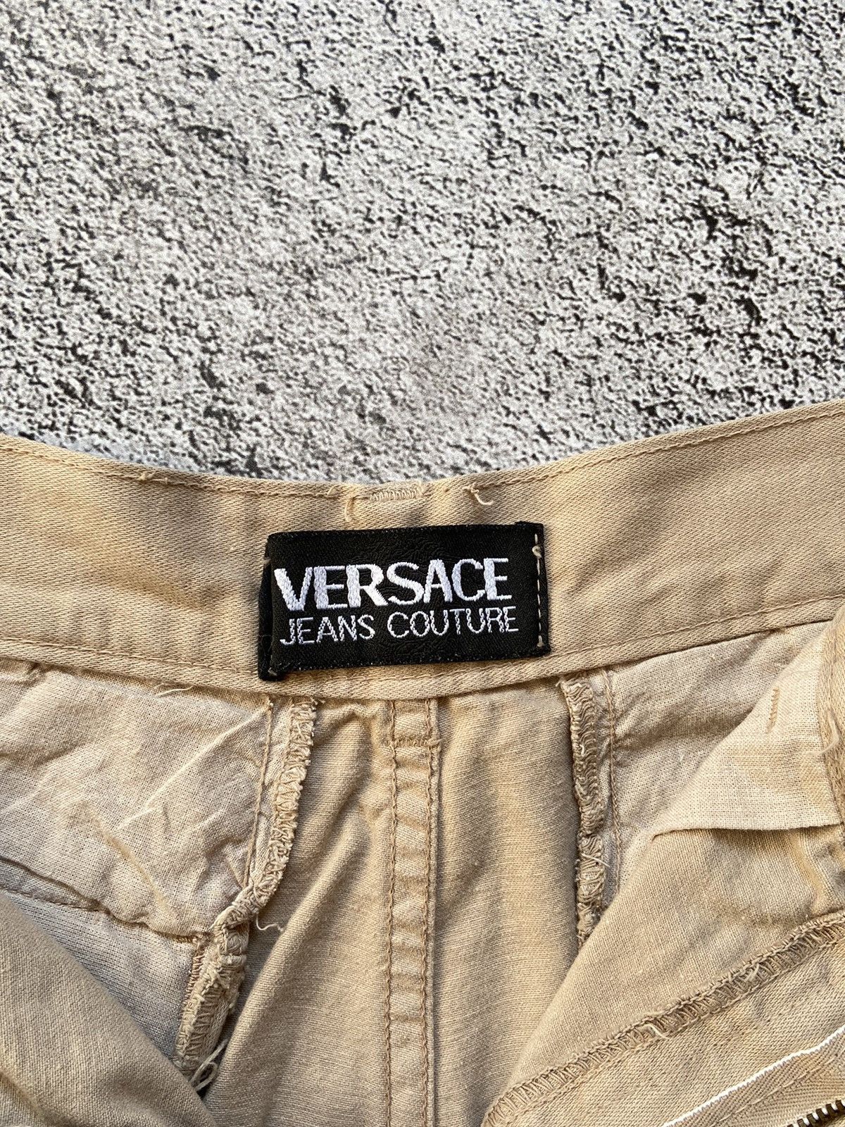 Versace Jeans Couture × Vintage Vintage Versace Distressed Cargo Pants Size US 31 - 18 Thumbnail