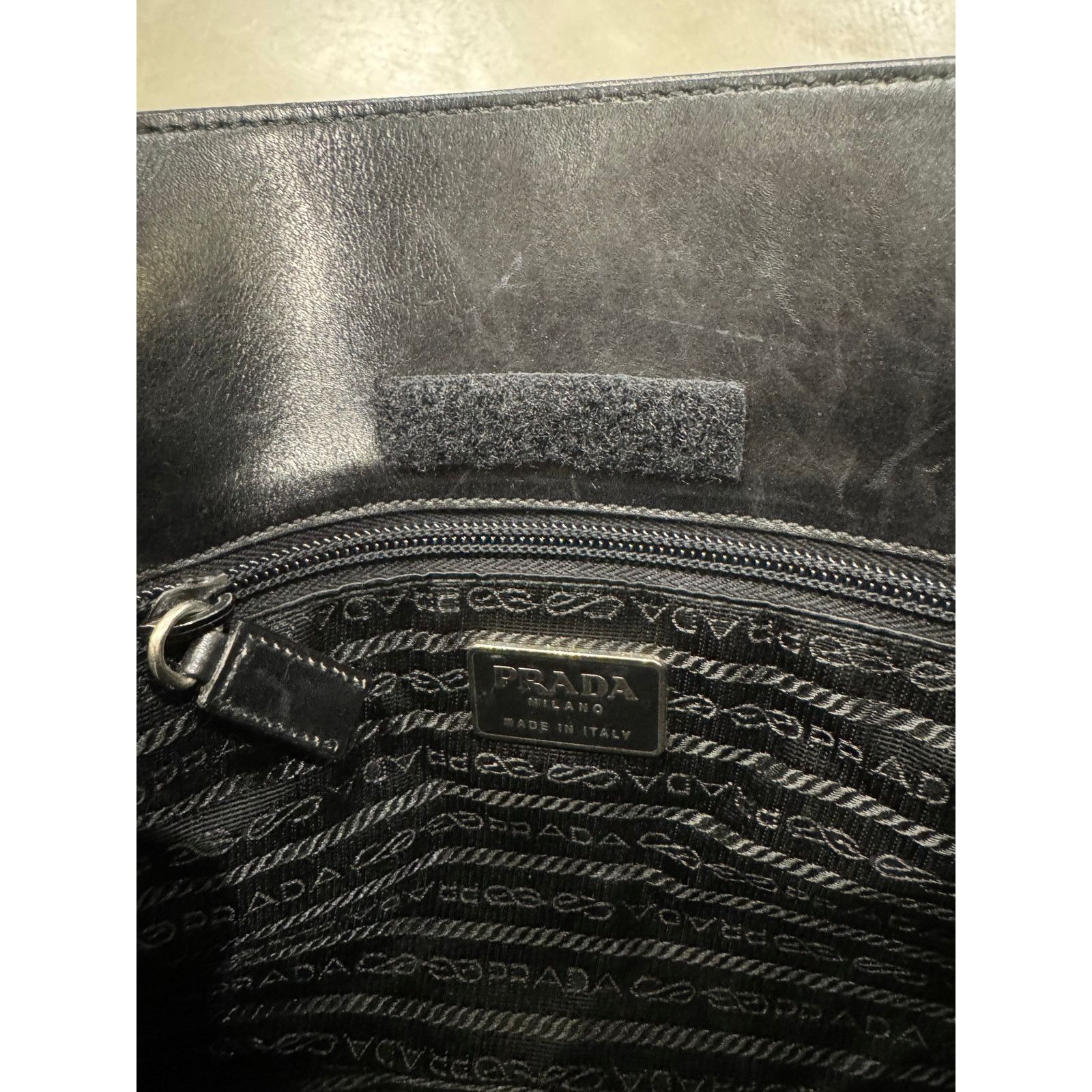 Prada A/W1999 Prada leather and wool shoulder bag Size ONE SIZE - 6 Thumbnail
