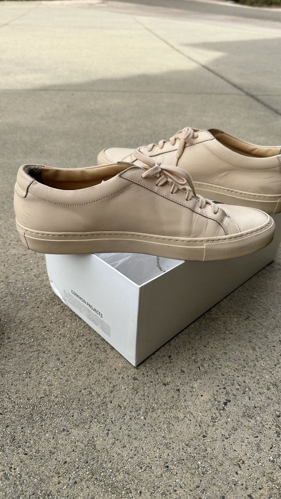 Common Projects Original Achilles Low Nude sz 42 Size US 9 / EU 42 - 3 Thumbnail