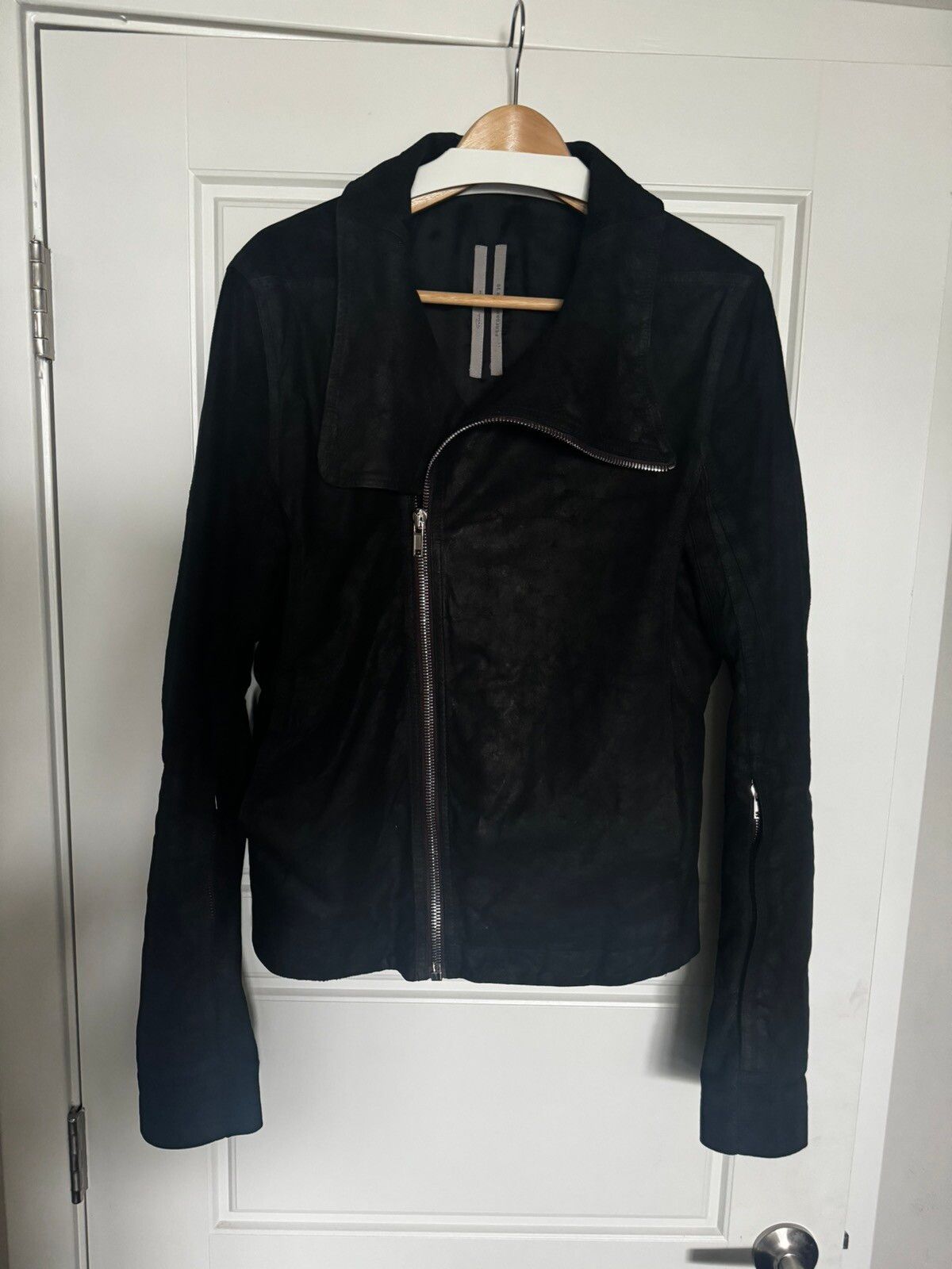Pre-owned Rick Owens Performa Bauhaus Leather Jacket In Black