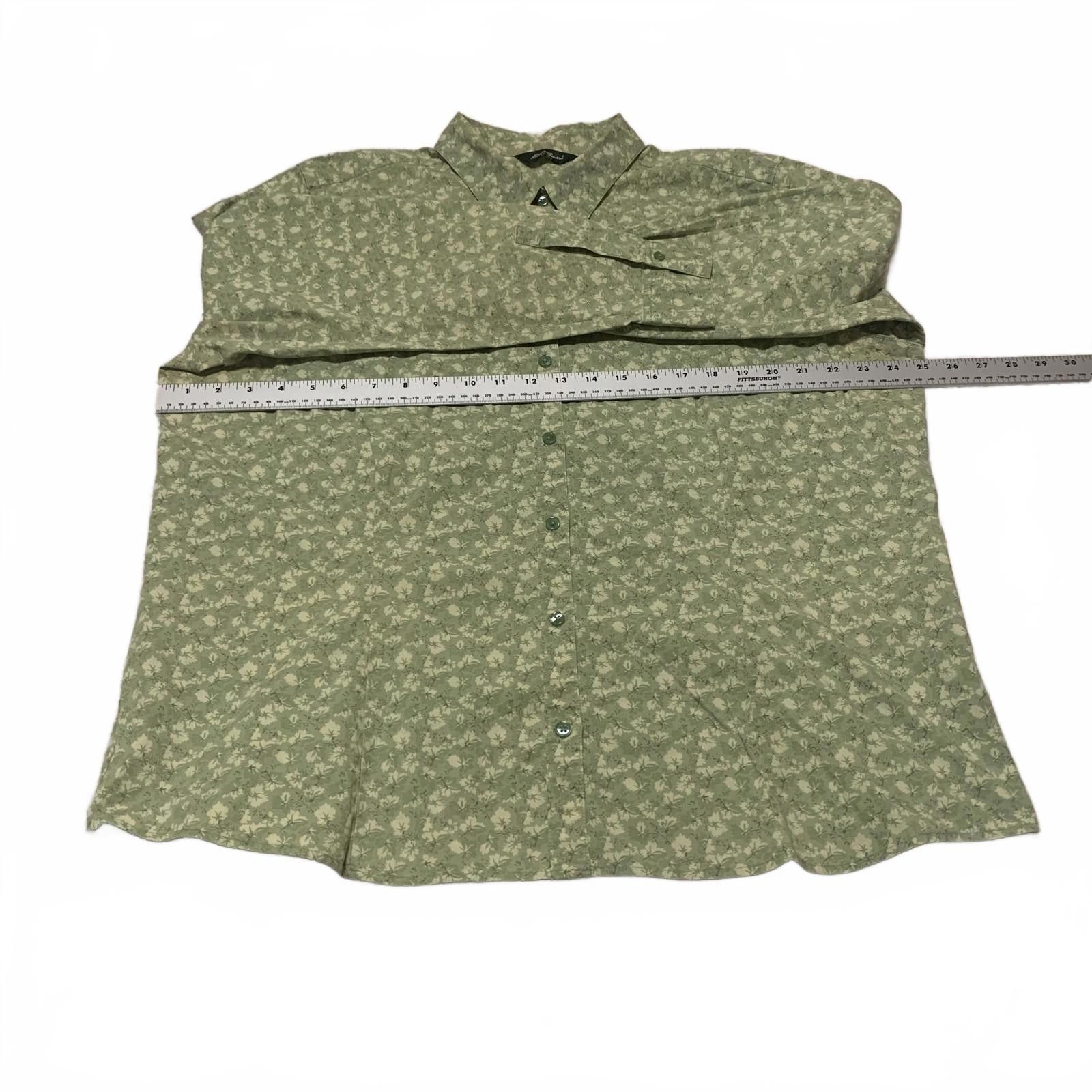 Eddie Bauer Eddie Bauer Men's Long Sleeve Green Floral Button-Up Shirt Size US XXL / EU 58 / 5 - 7 Thumbnail
