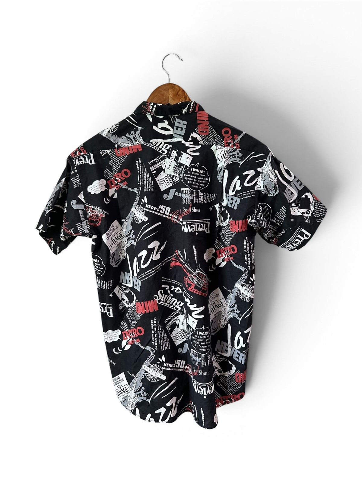 Japanese Brand 90s ASSSA Jazz Motif All Over Print Shirt Size US M / EU 48-50 / 2 - 3 Thumbnail