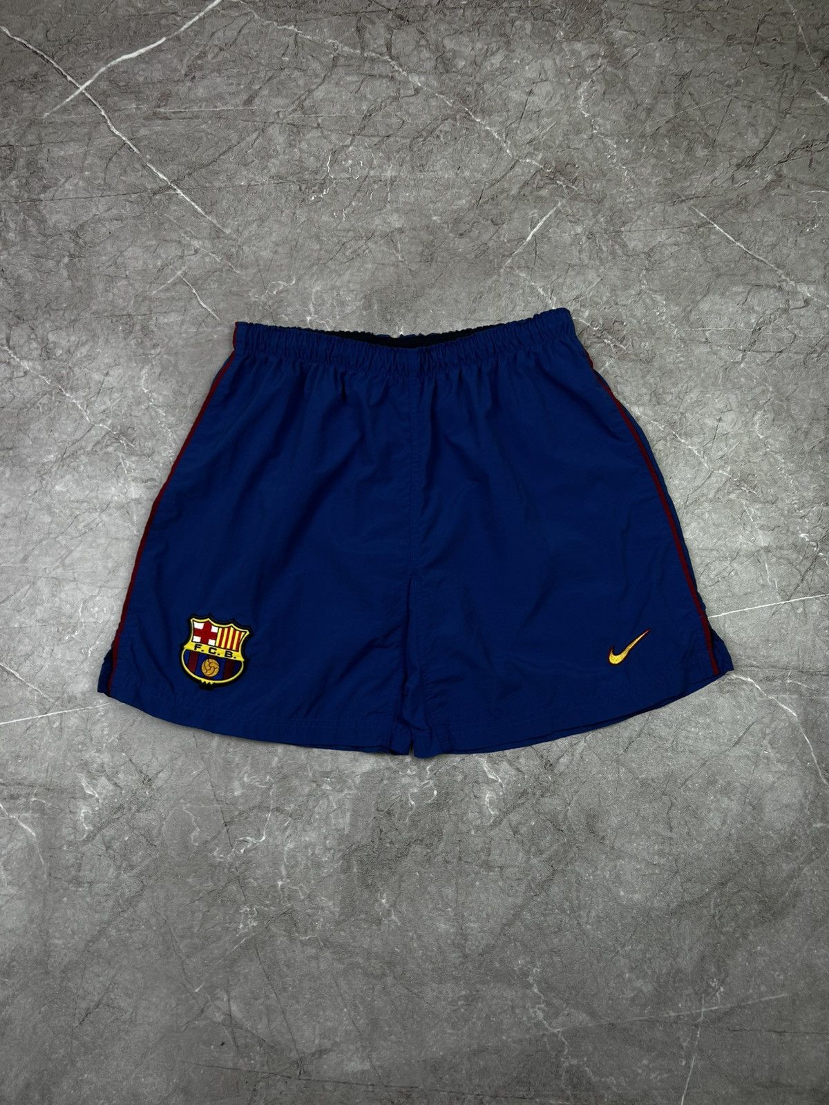Nike × Vintage Nike Nylon Barcelona Vintage football shorts Size US 32 / EU 48 - 2 Thumbnail