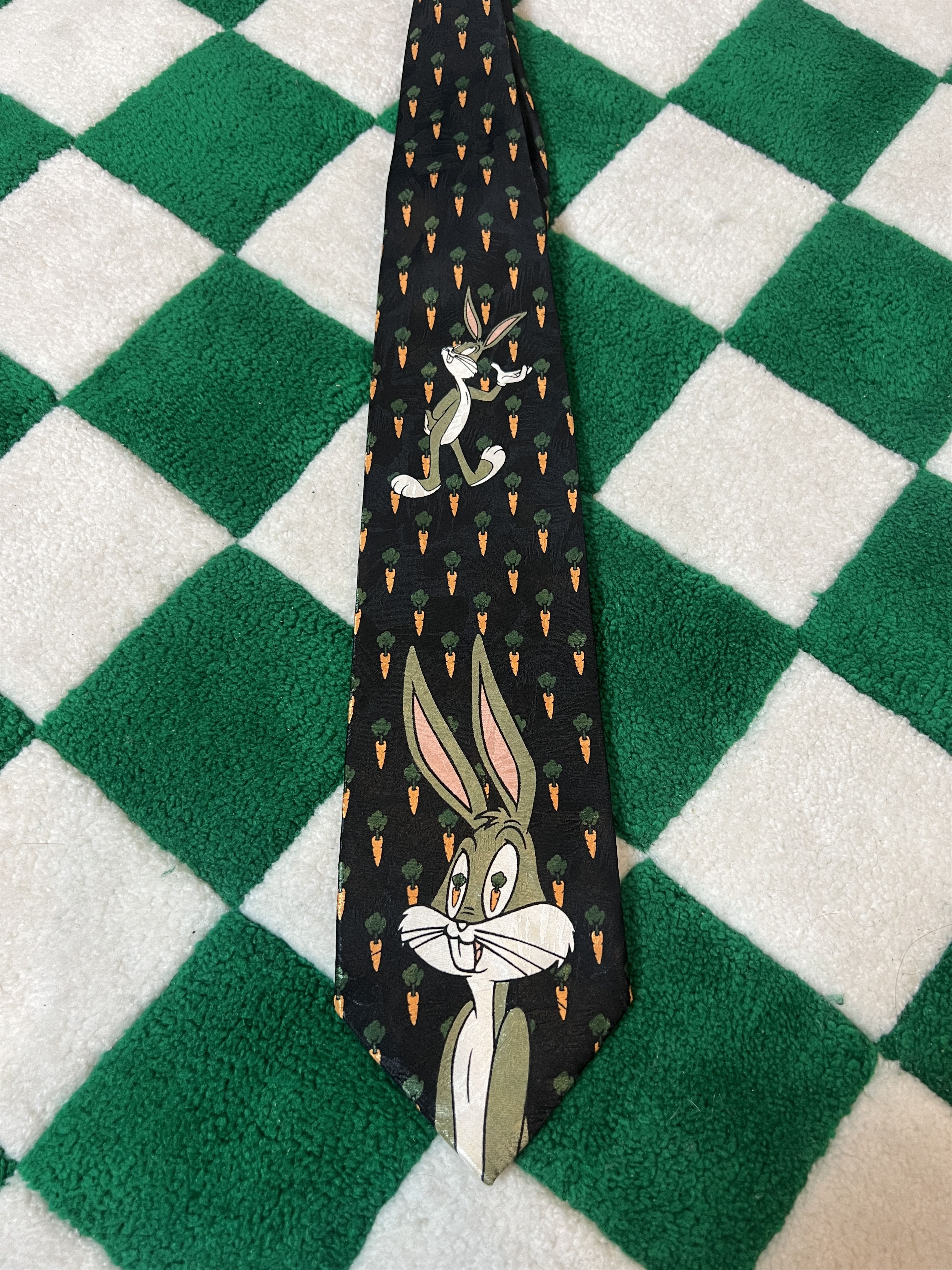 Cartoon Network Vintage 1993 Bugs Bunny Warner Bros Cartoon Tie Size ONE SIZE - 1 Thumbnail