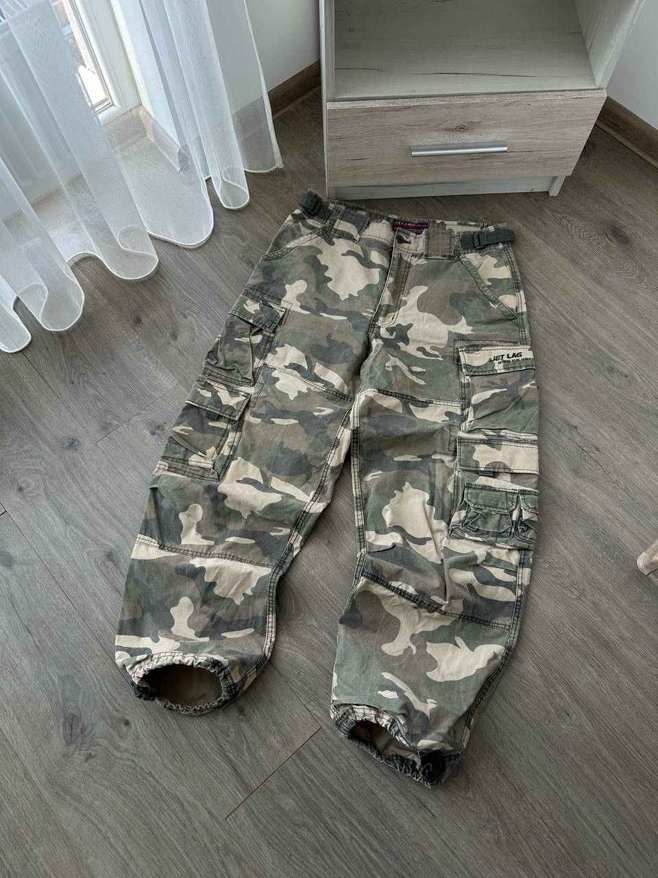 Japanese Brand × Jet Lag × Vintage Vintage Japanese Brand Camo Cargo Baggy Jet Lag Pants Size US 36 / EU 52 - 7 Thumbnail