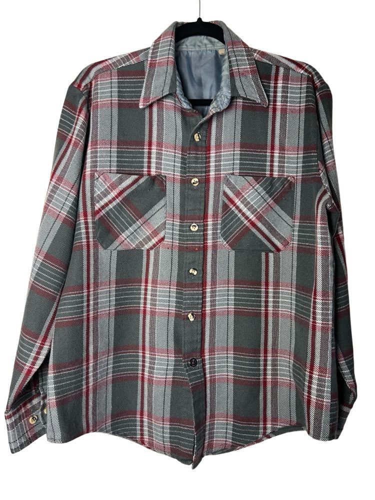 Vintage Vintage 1970's-1980's Sears Roebuck and Co. Style Flannel Size US L / EU 52-54 / 3 - 1 Thumbnail