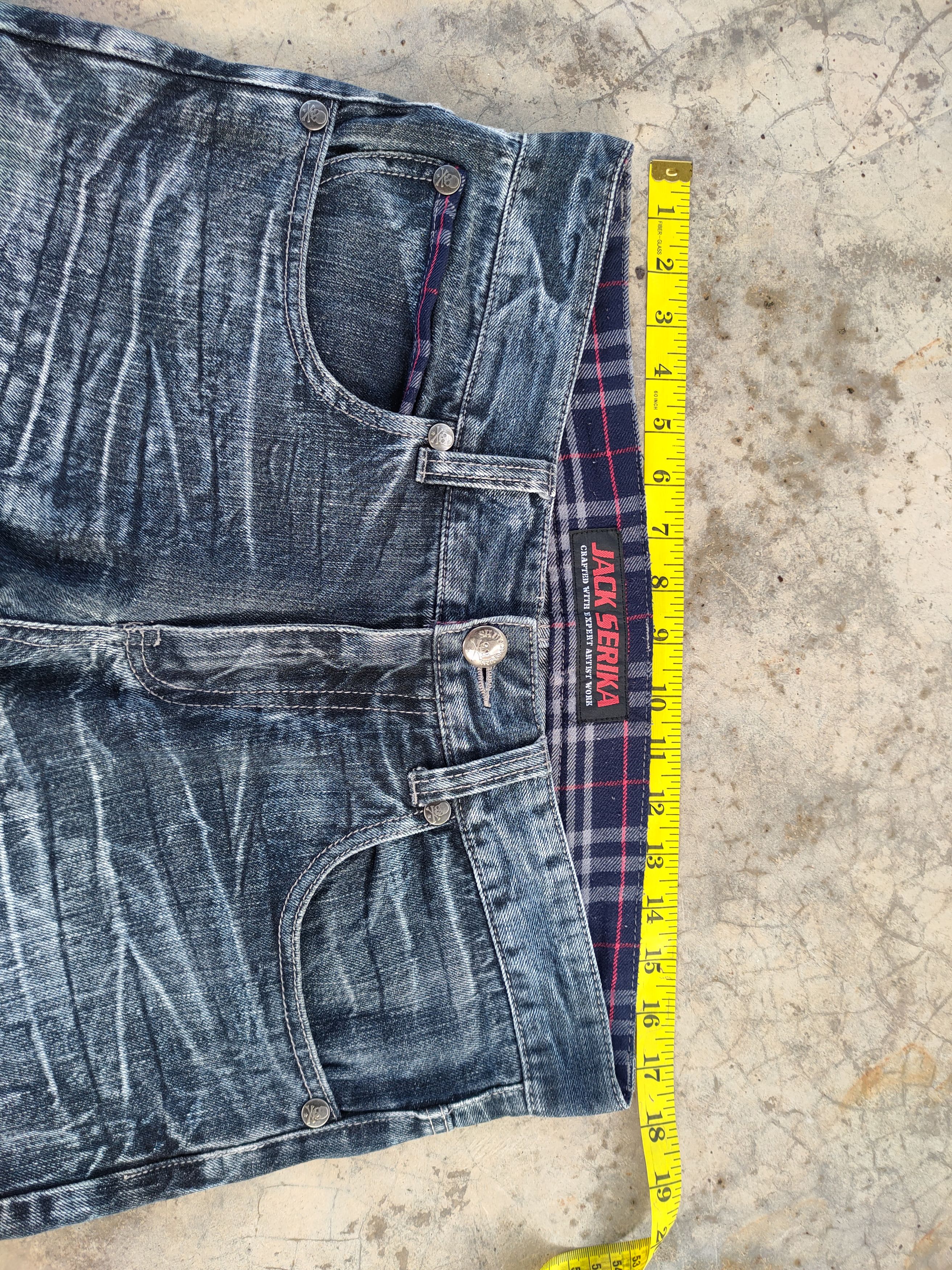 Japanese Brand × Jean × Vintage VINTAGE JACK SERIKA SKULL FADED STORM JEAN DENIM PANTS Size US 35 - 8 Thumbnail