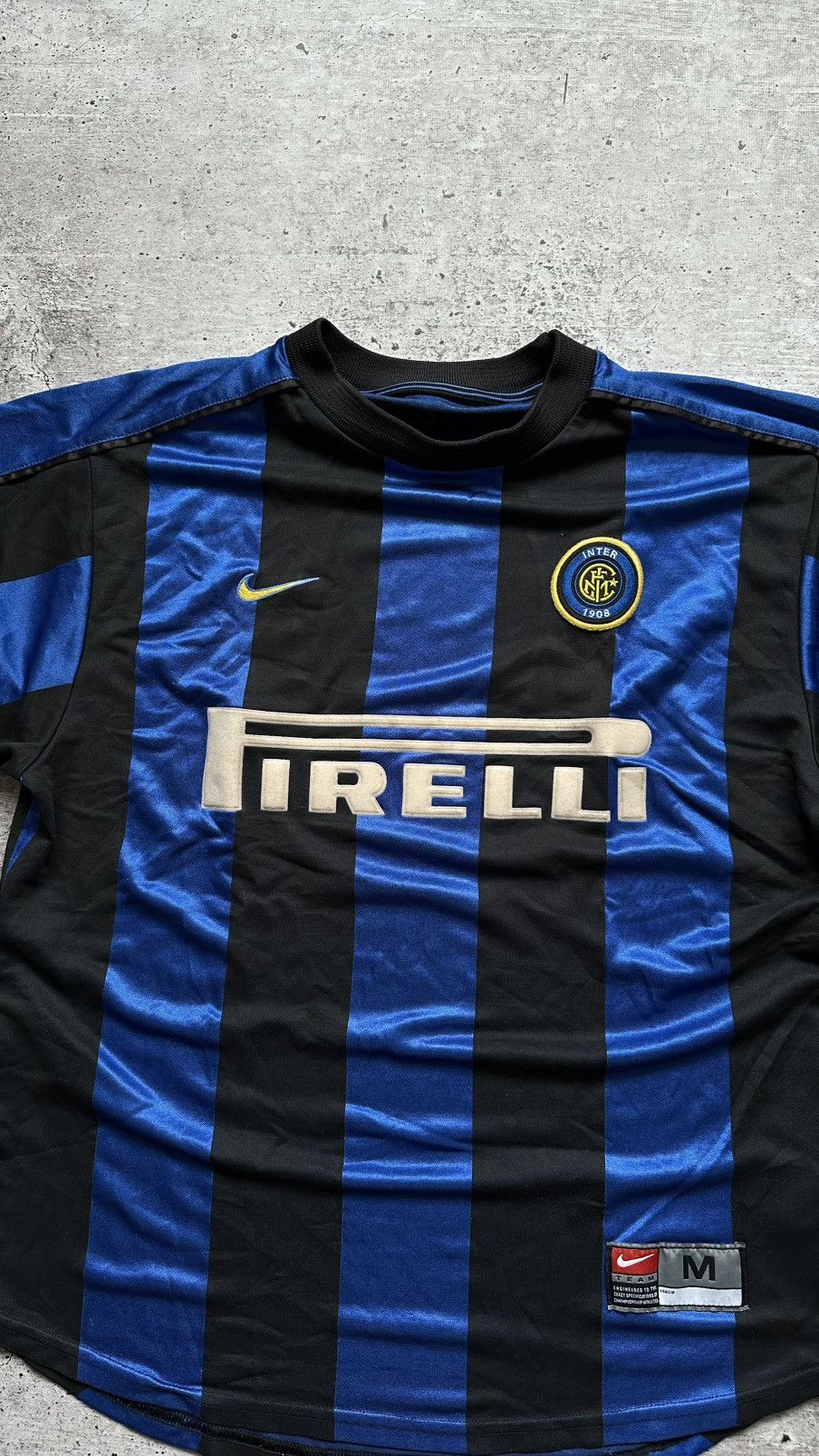Nike 1999 Nike Internazionale Vintage Rare Soccer Jersey Size US M / EU 48-50 / 2 - 3 Thumbnail