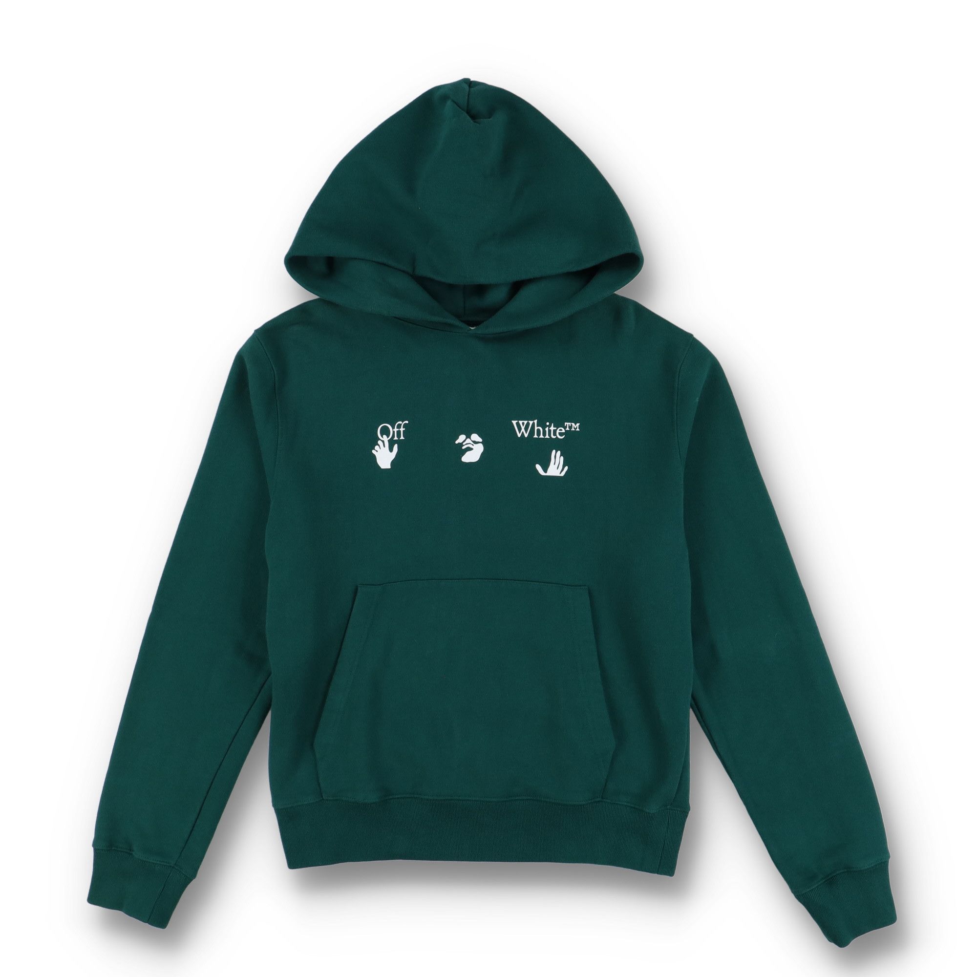 Off-White Green Big Swimming Man Logo Hoodie Size US M / EU 48-50 / 2 - 1 Thumbnail