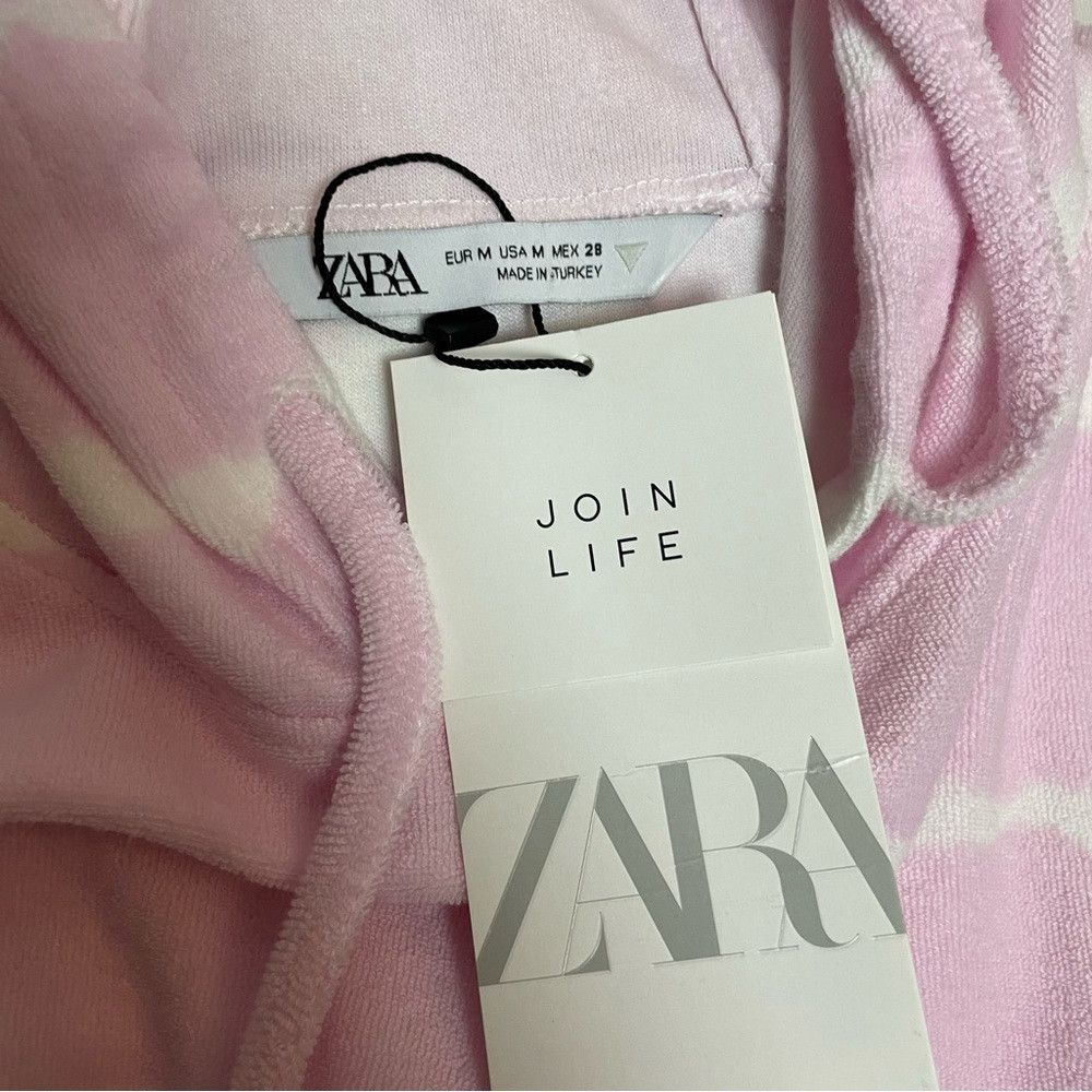 Zara NWT New Zara Pink White Stripes Cropped Hoodie Size M Size M / US 6-8 / IT 42-44 - 9 Thumbnail