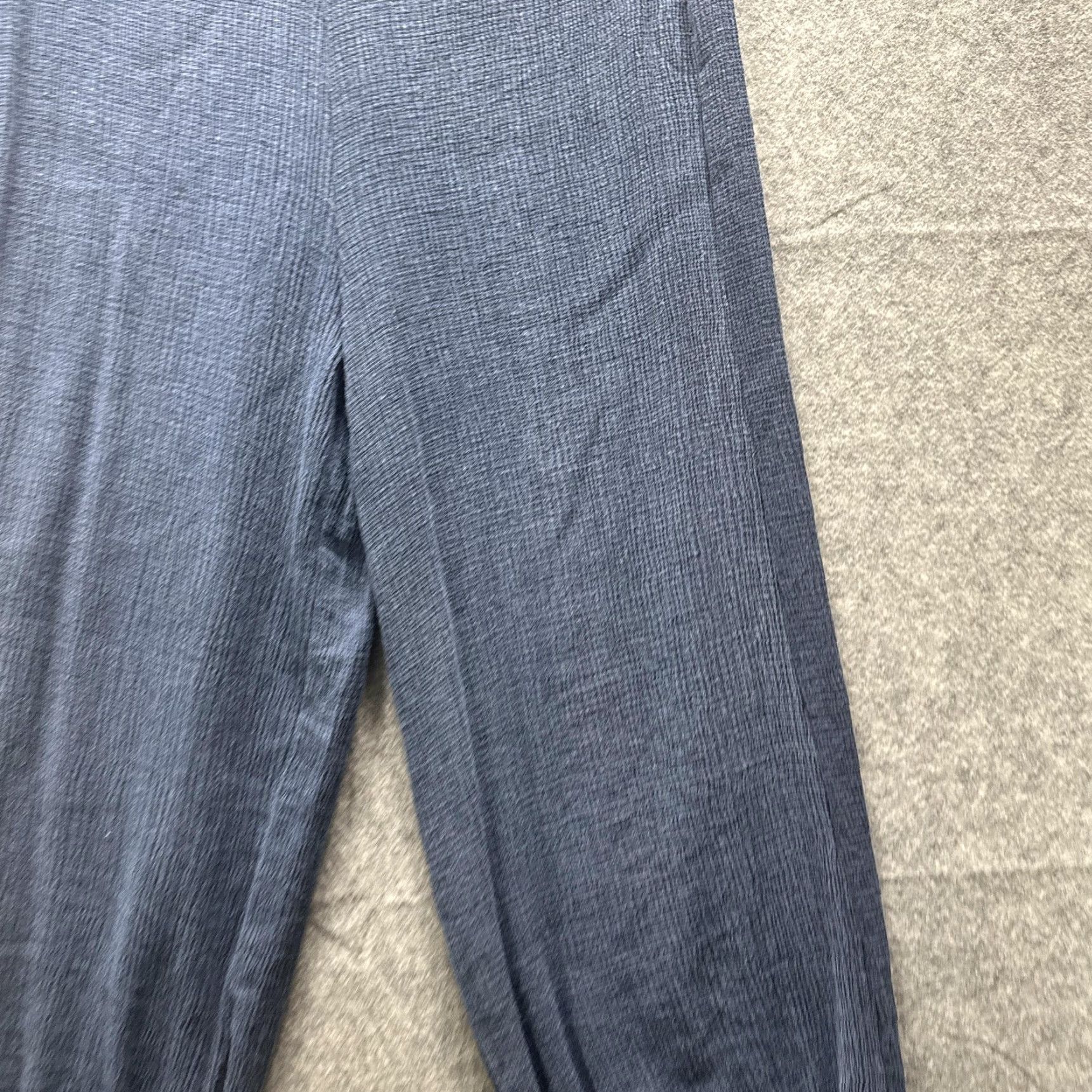 Vintage Bryn Walker Pants Womens Small Blue Textured Knit Jogger Cuffed Pull On USA Size 28" / US 6 / IT 42 - 7 Thumbnail